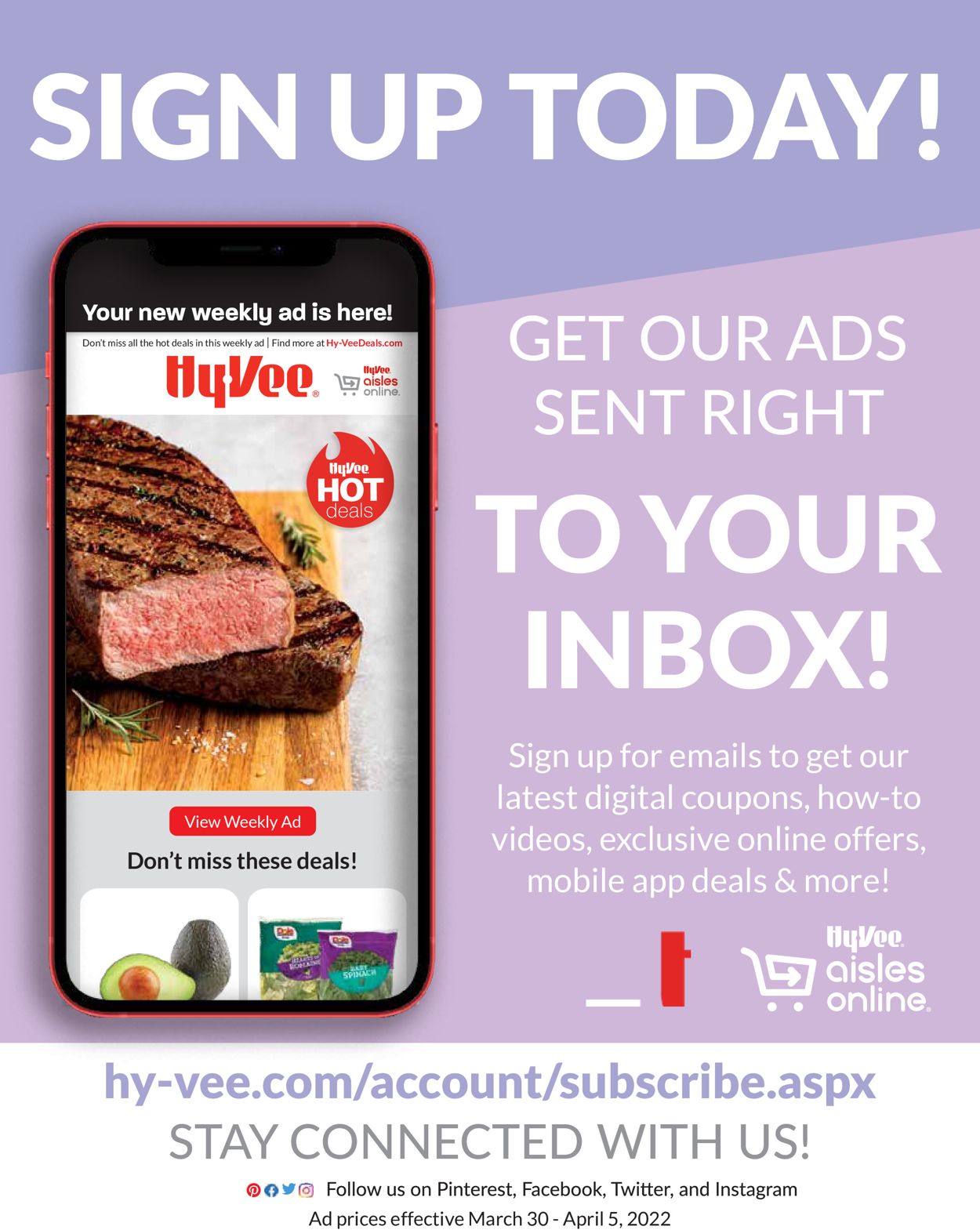 HyVee Ad from 03/30/2022