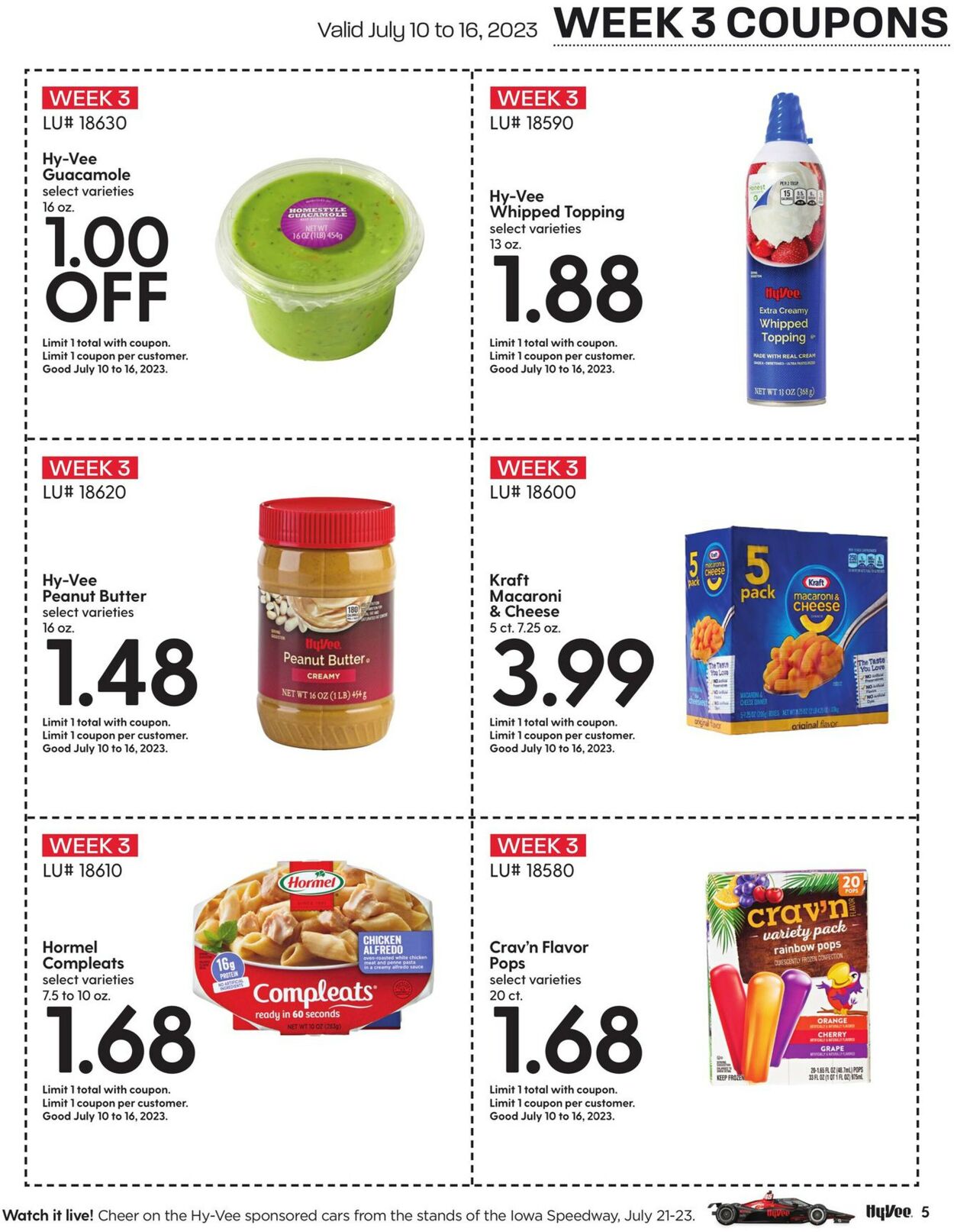 HyVee Ad from 07/01/2023