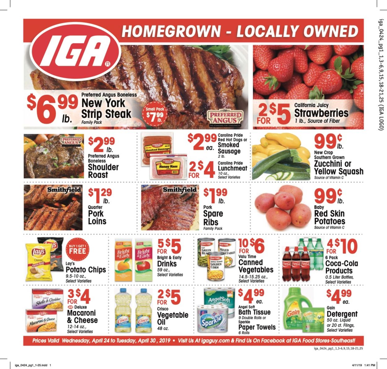 IGA Ad from 04/24/2019