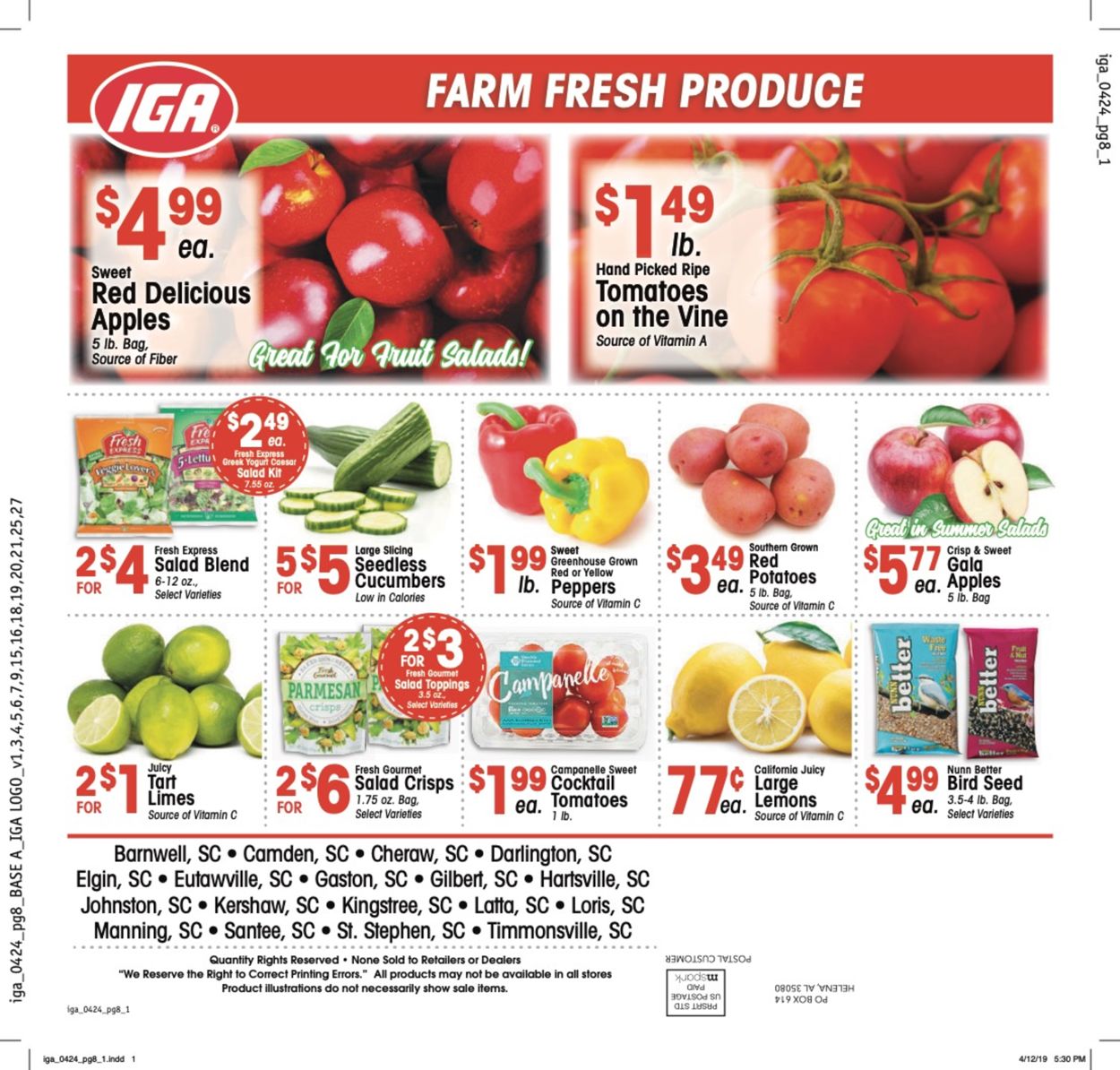 IGA Ad from 04/24/2019