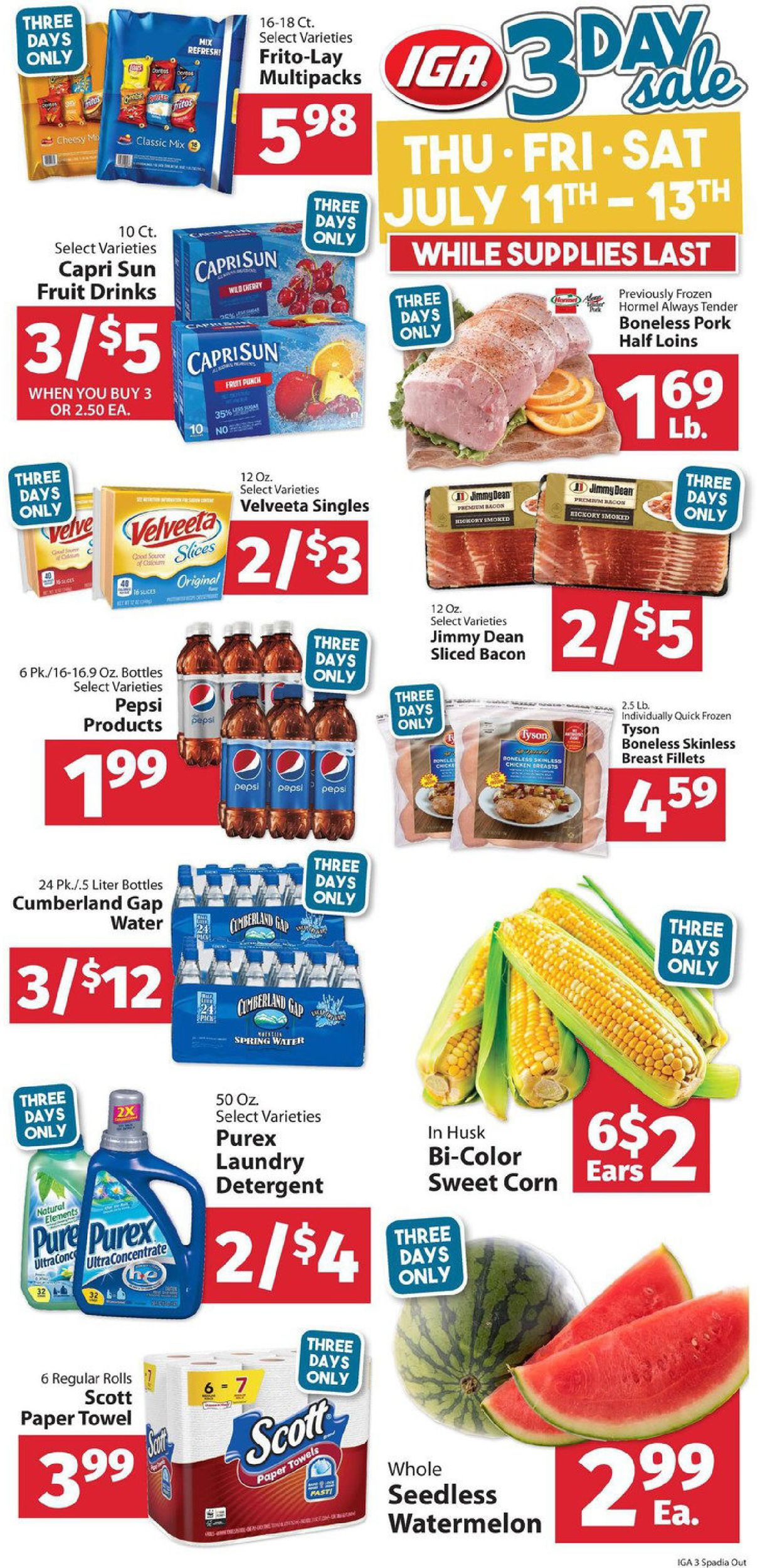 IGA Ad from 07/08/2019