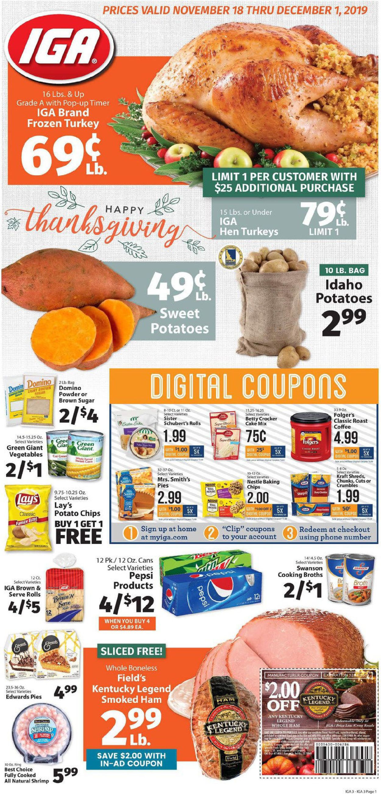 IGA Ad from 11/18/2019
