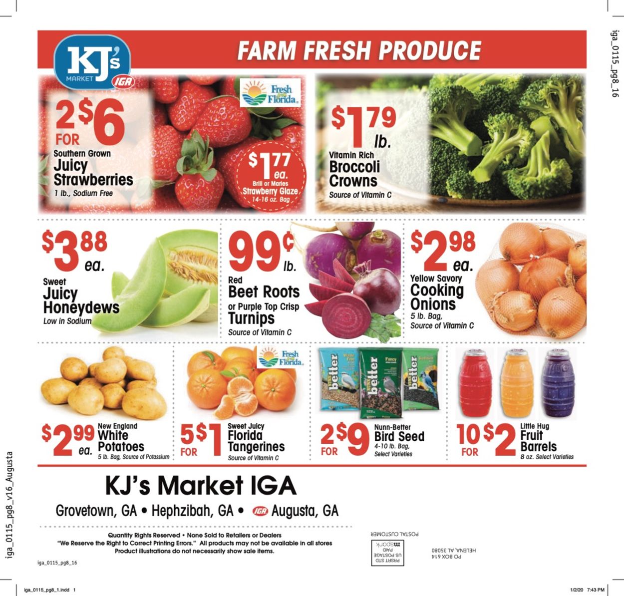 IGA Ad from 01/15/2020