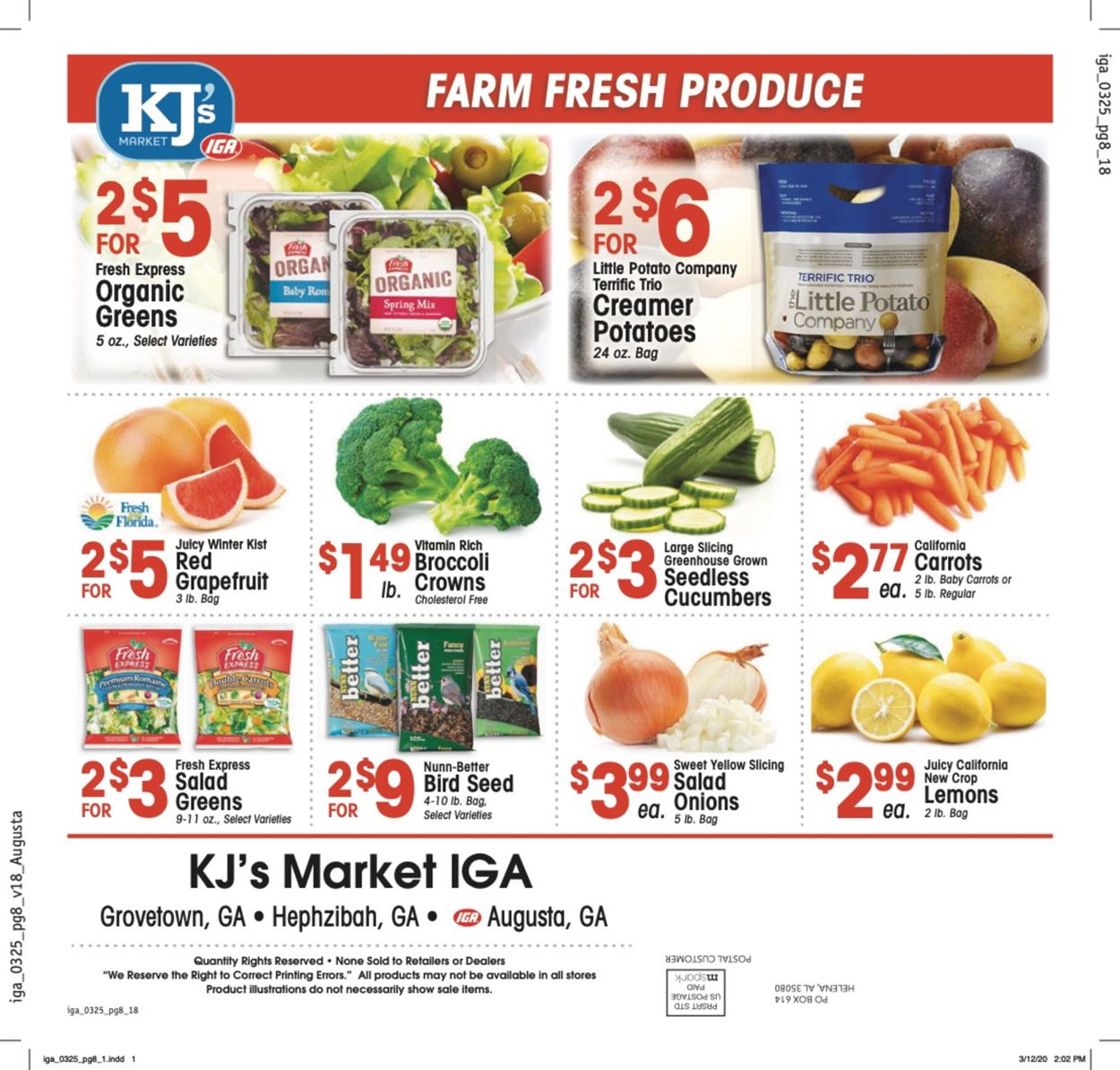 IGA Ad from 03/25/2020