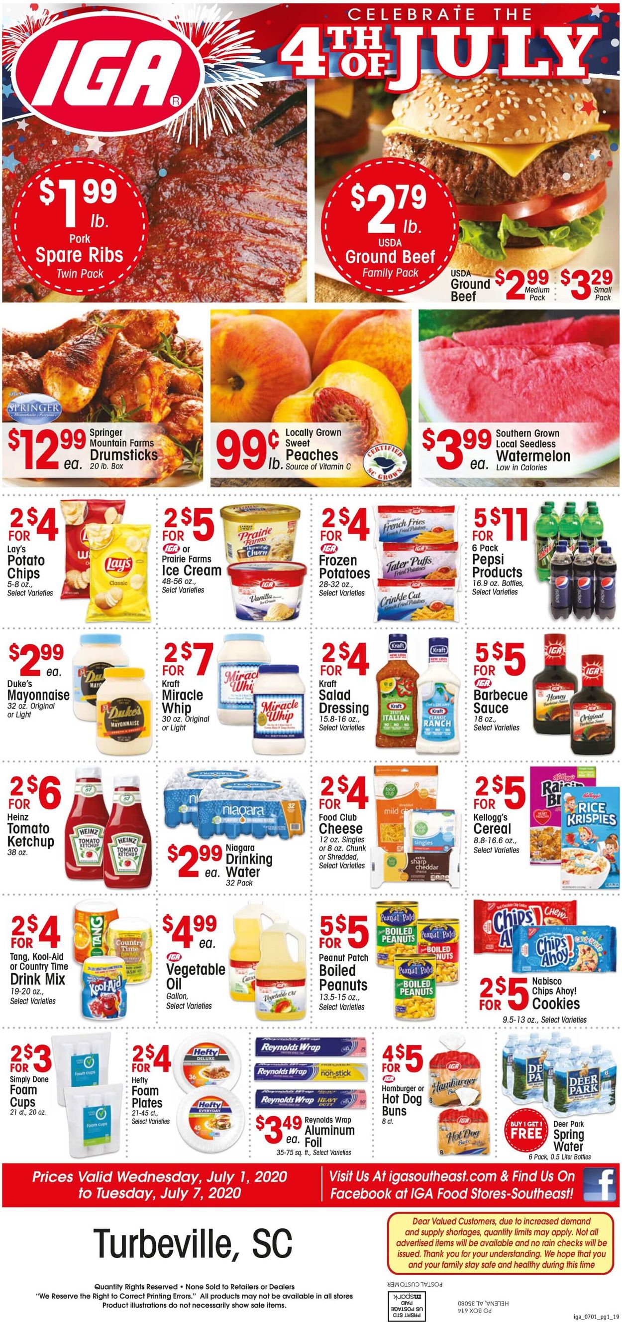IGA Ad from 07/01/2020