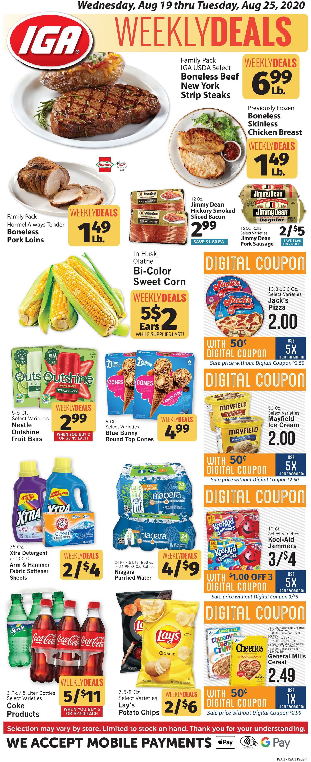 IGA Ad from 08/19/2020