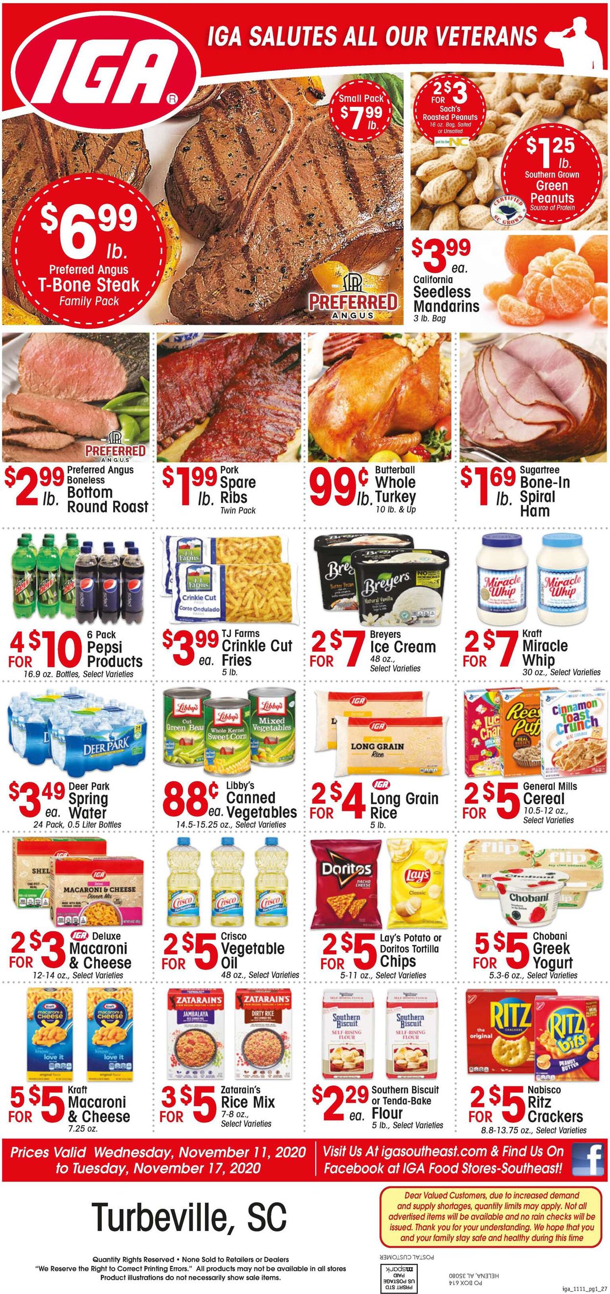 IGA Ad from 11/11/2020