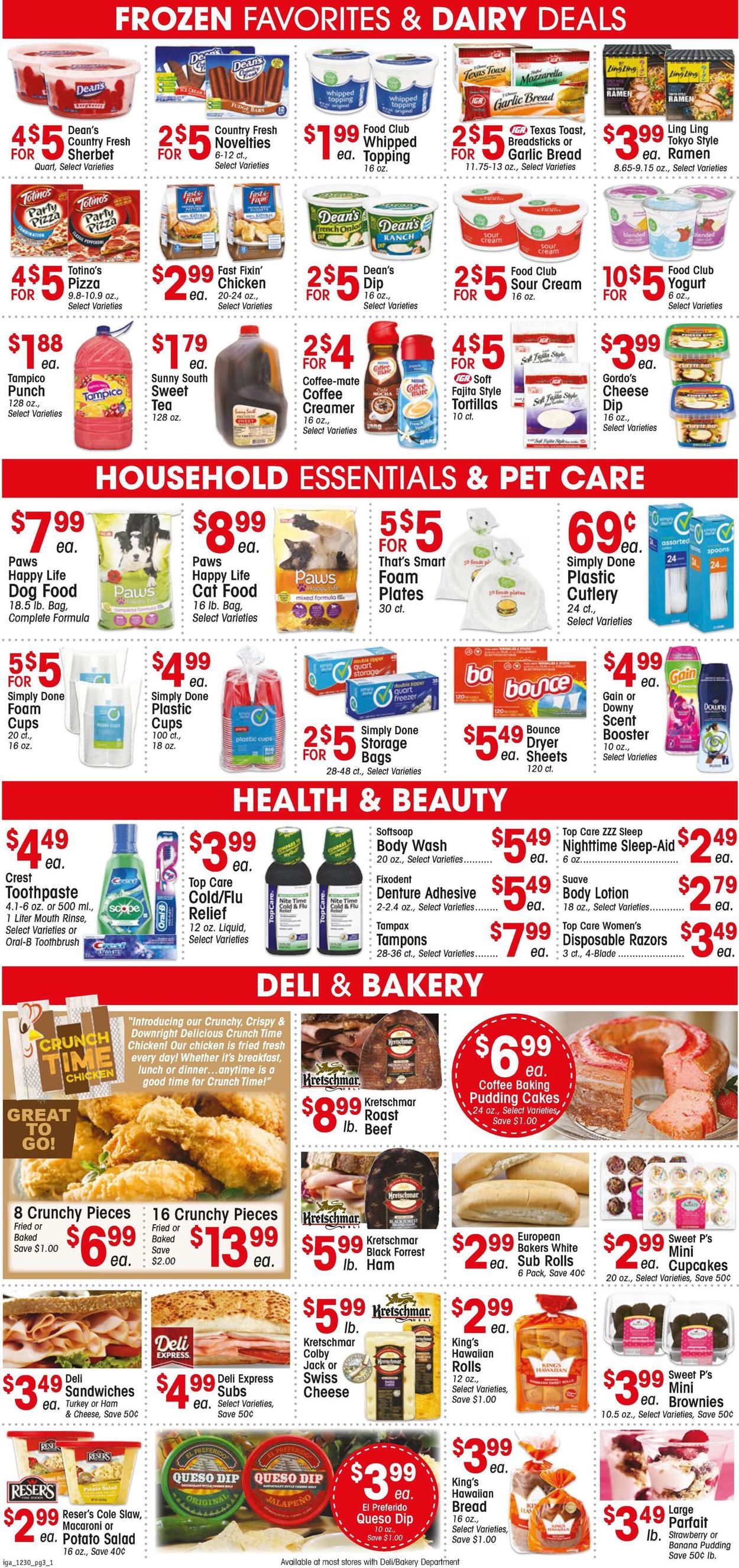 IGA Ad from 12/30/2020