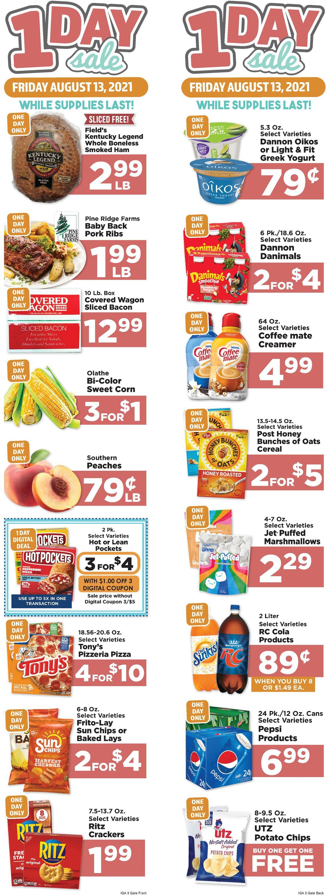 IGA Ad from 08/11/2021