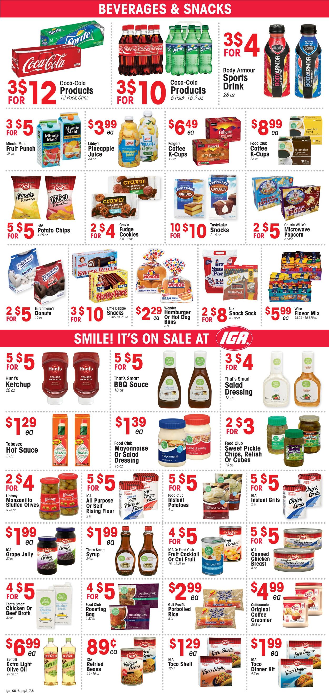 IGA Ad from 08/18/2021
