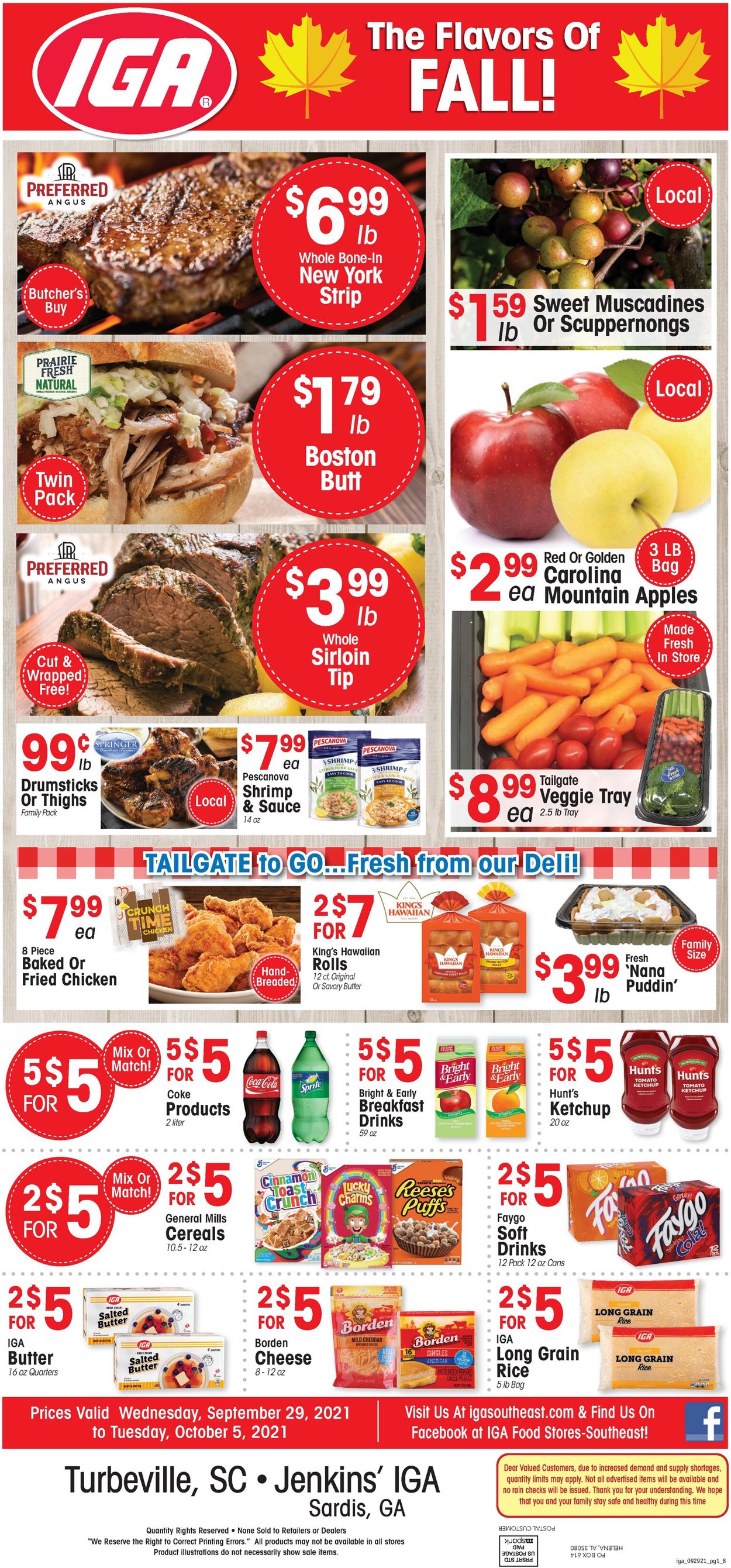 IGA Ad from 09/29/2021