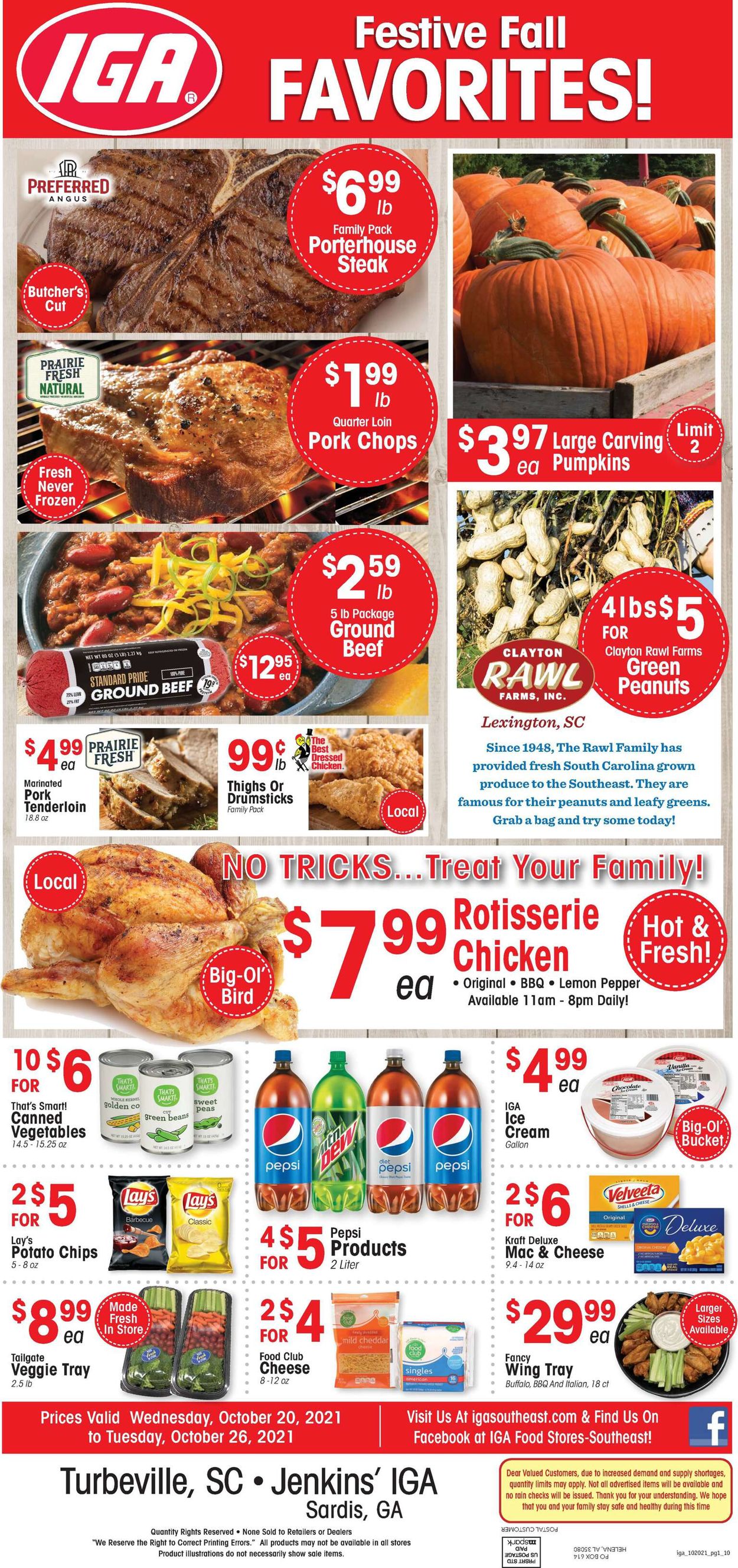 IGA Ad from 10/20/2021