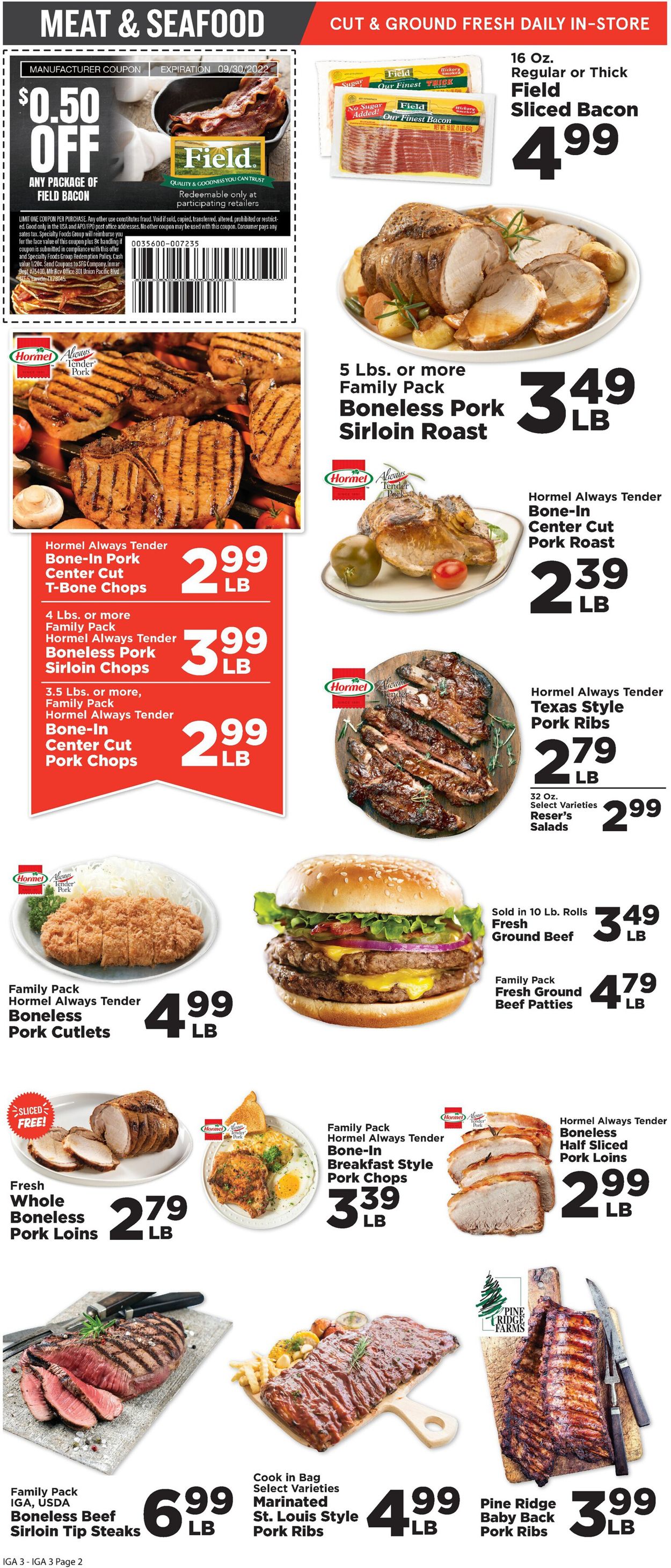 IGA Ad from 07/27/2022