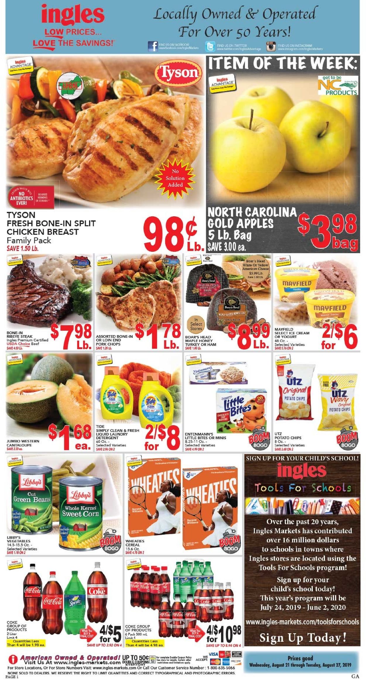 Ingles Ad from 08/21/2019