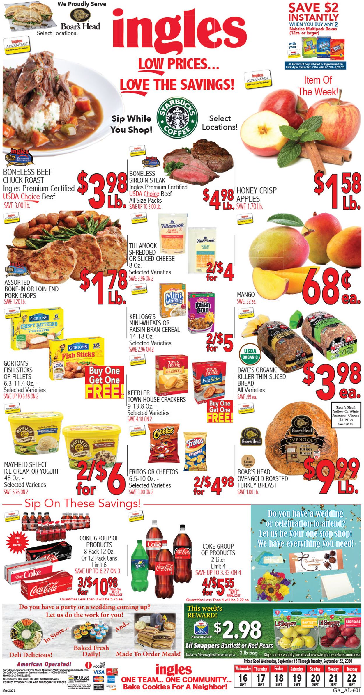 Ingles Ad from 09/16/2020