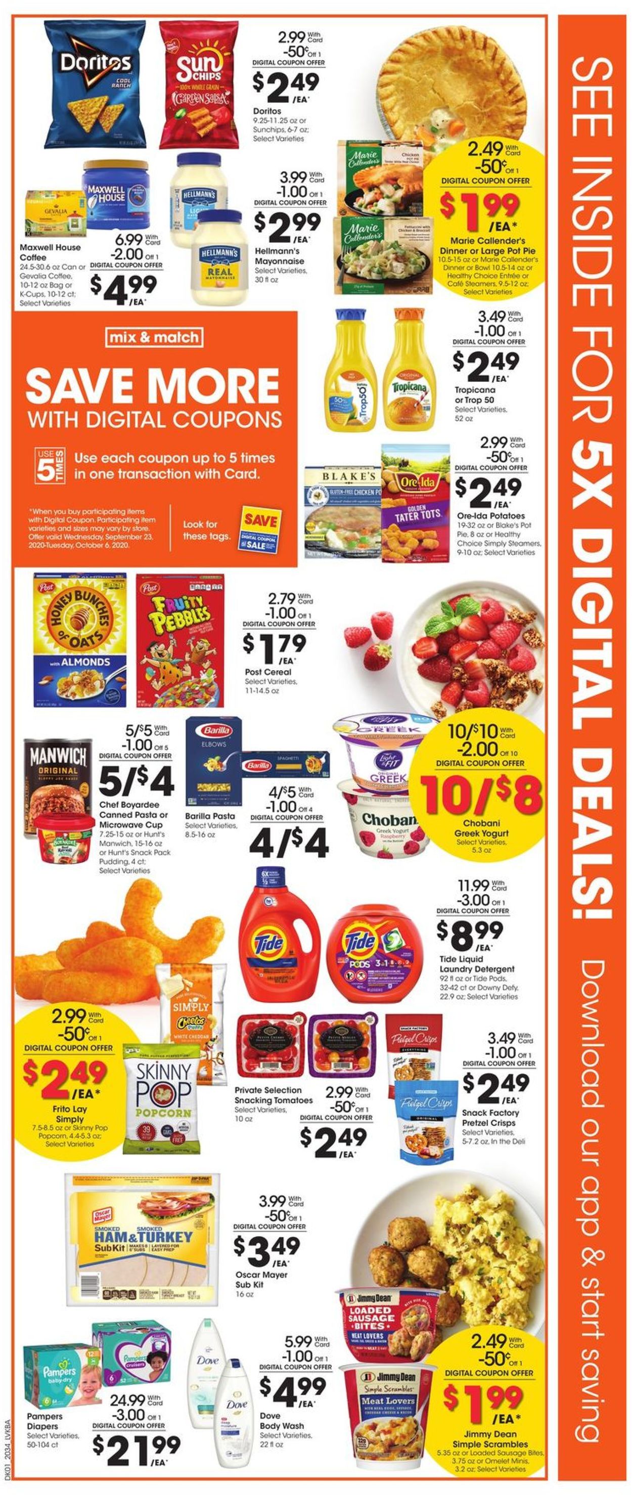 Jay C Food Stores Ad from 09/23/2020