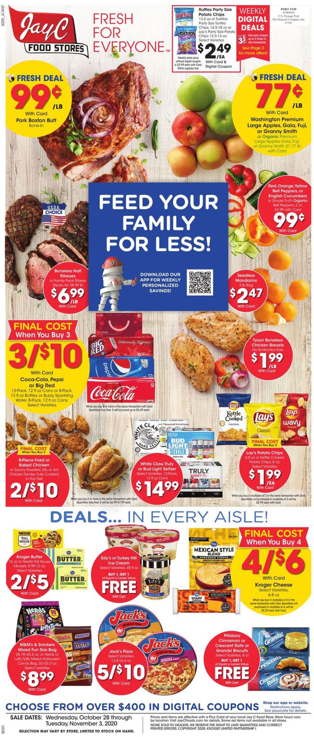 Jay C Food Stores Ad from 10/28/2020