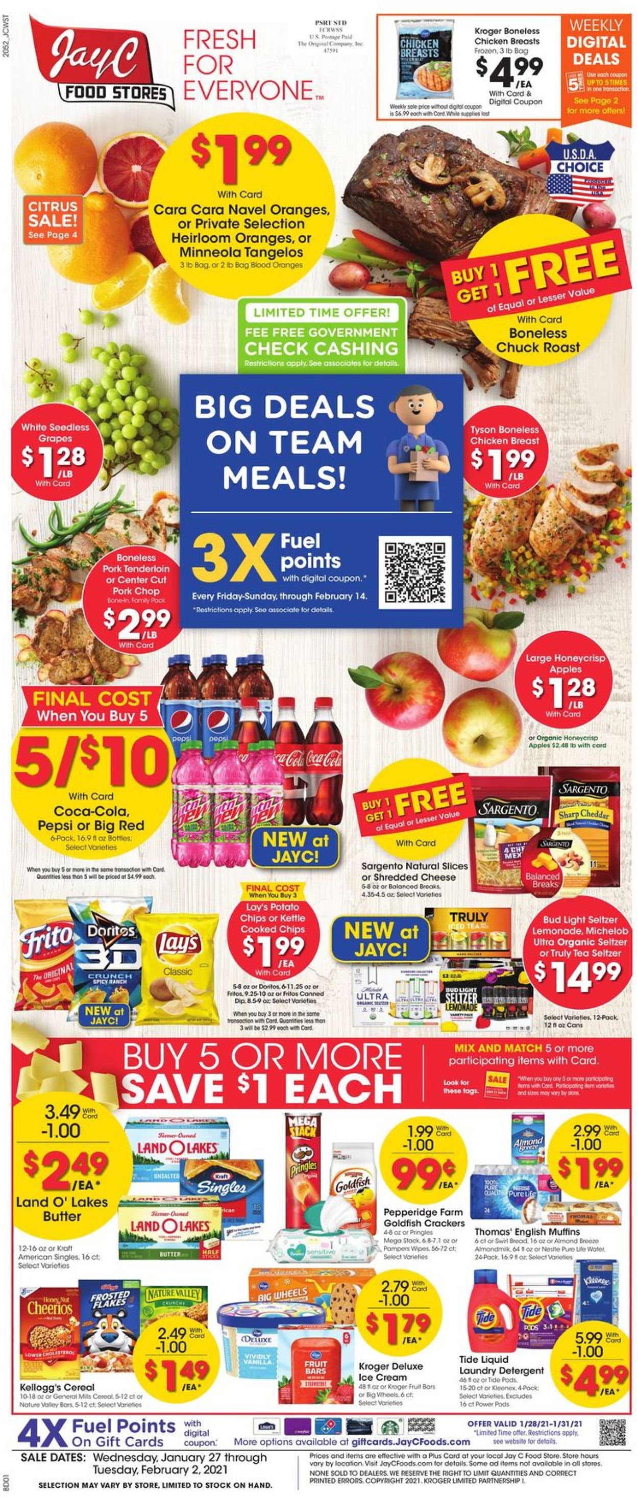 Jay C Food Stores Ad from 01/27/2021