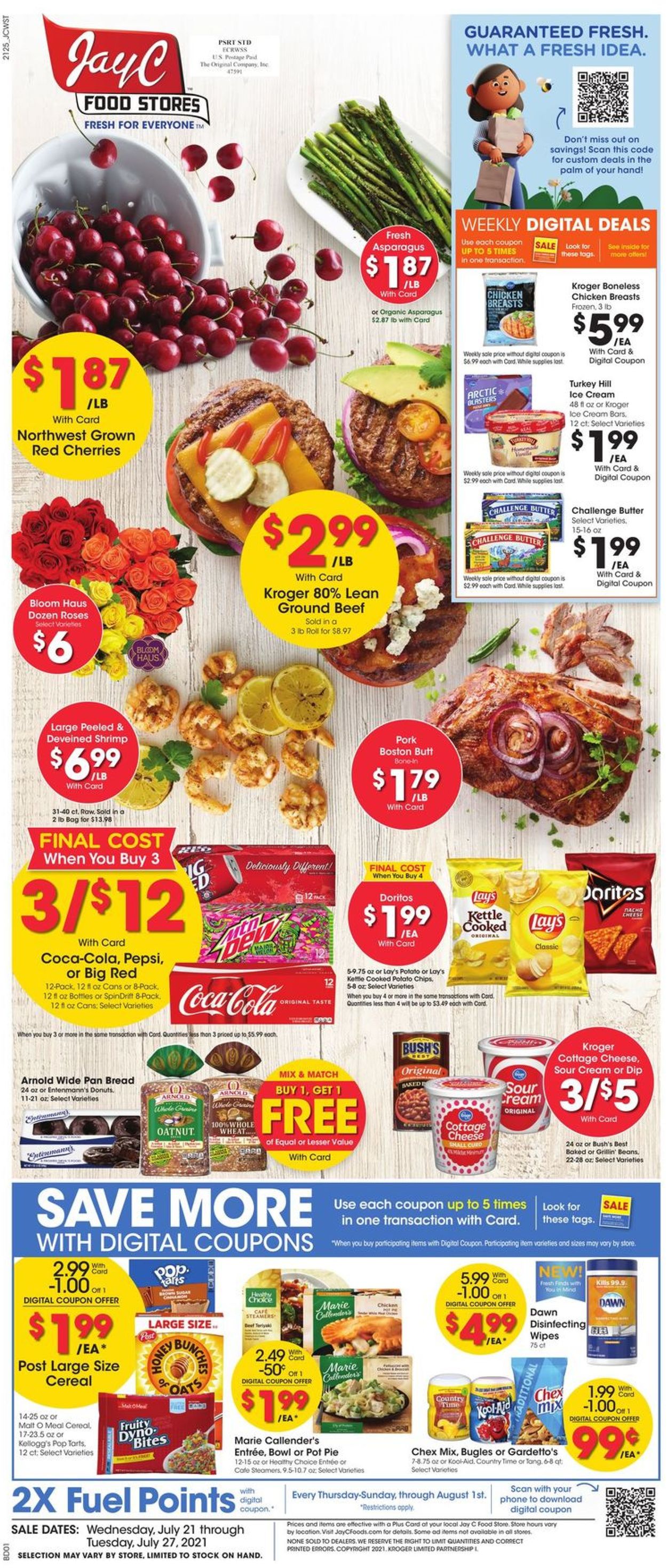 Jay C Food Stores Ad from 07/21/2021