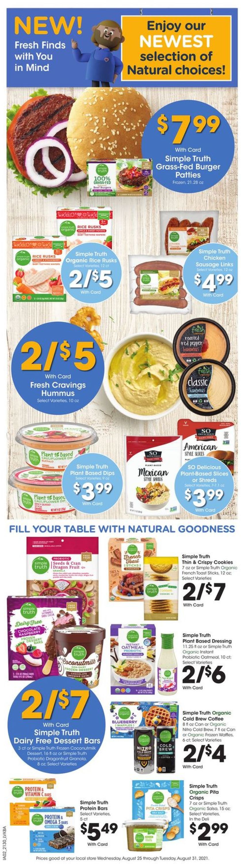 Jay C Food Stores Ad from 08/25/2021