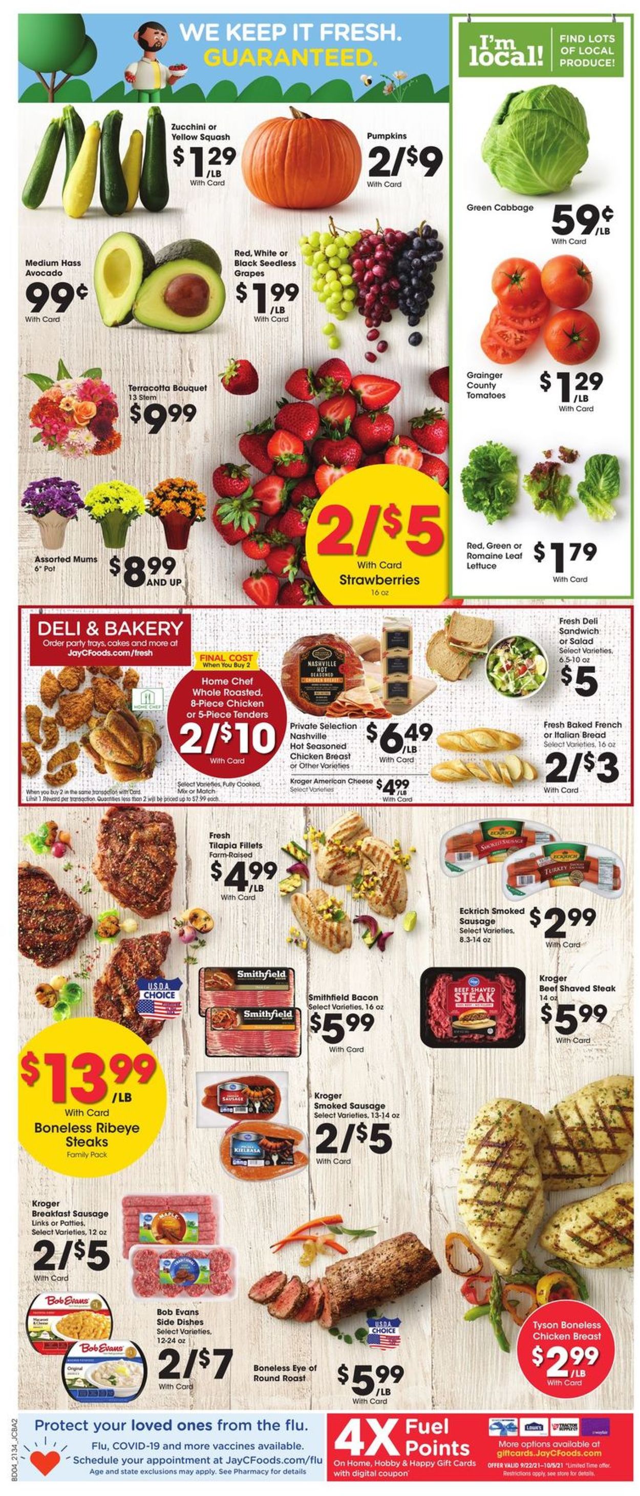 Jay C Food Stores Ad from 09/22/2021