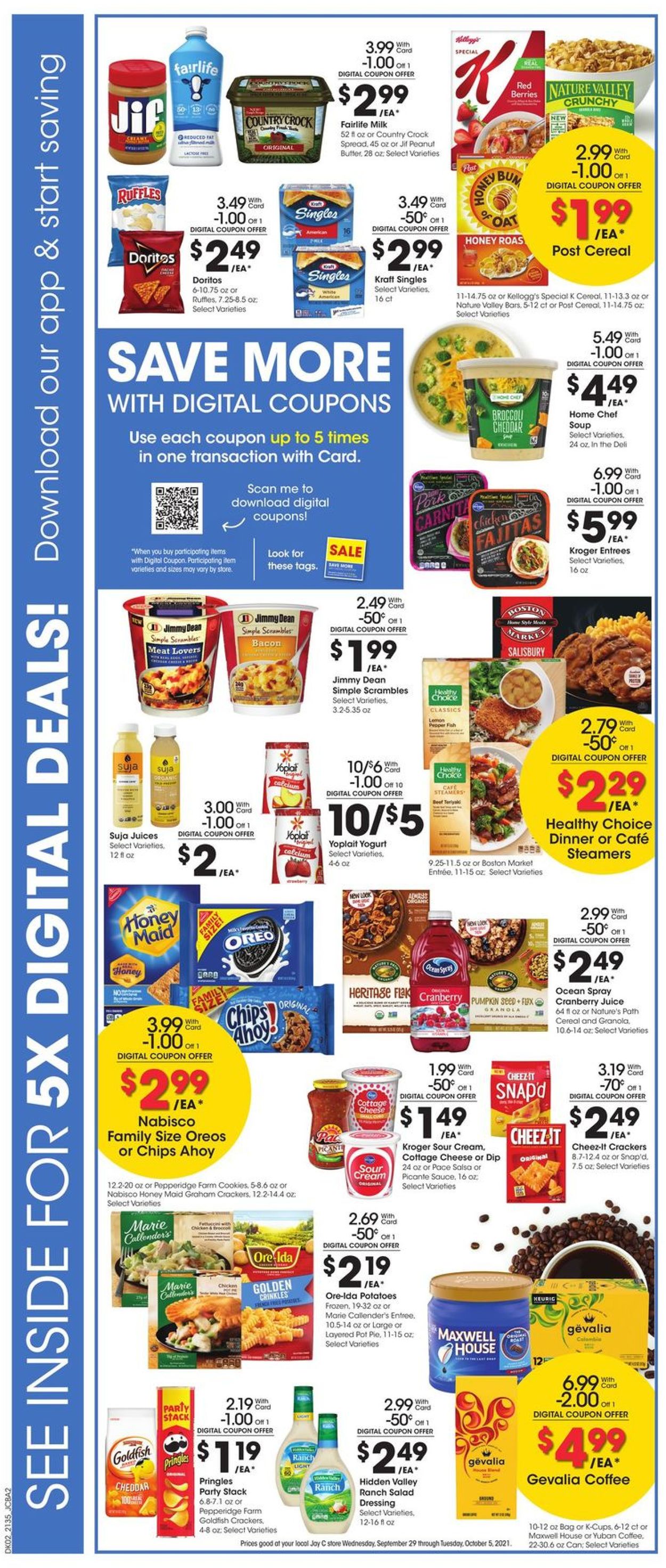 Jay C Food Stores Ad from 09/29/2021