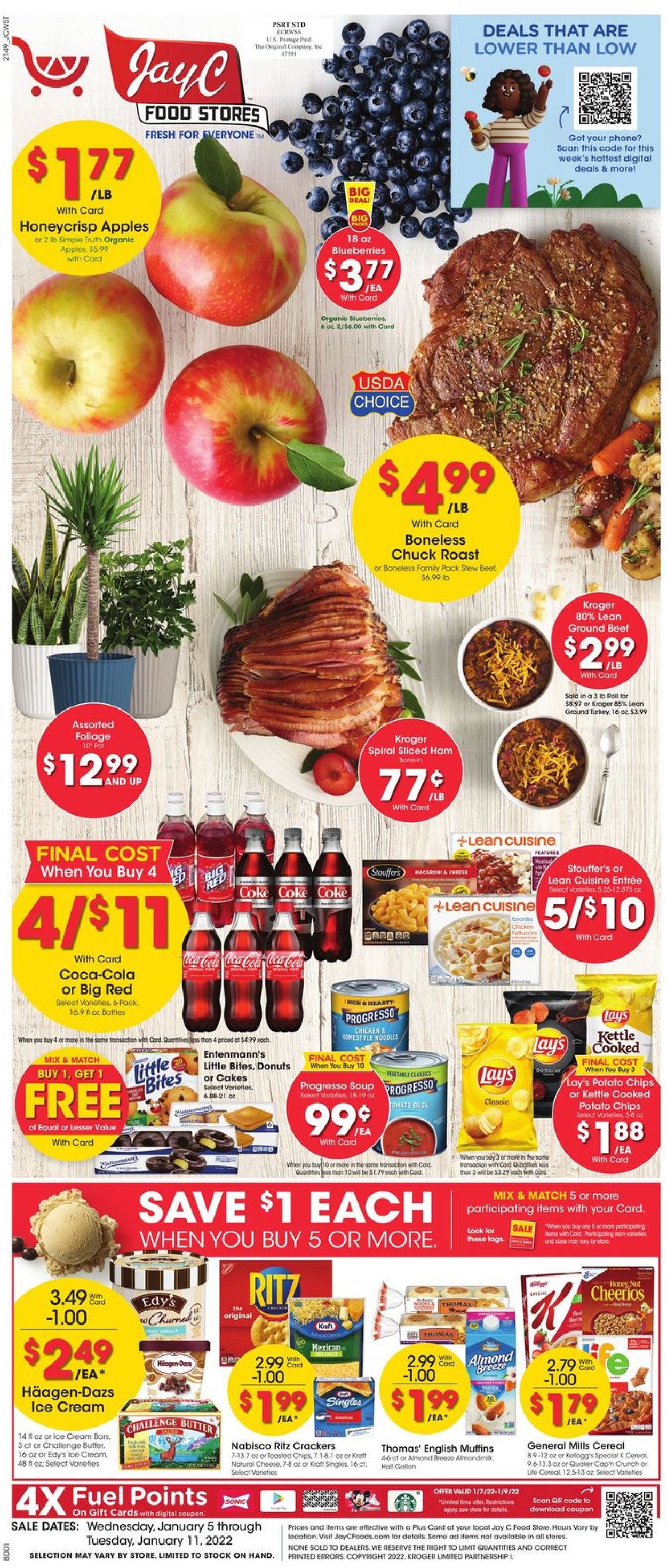 Jay C Food Stores Ad from 01/05/2022