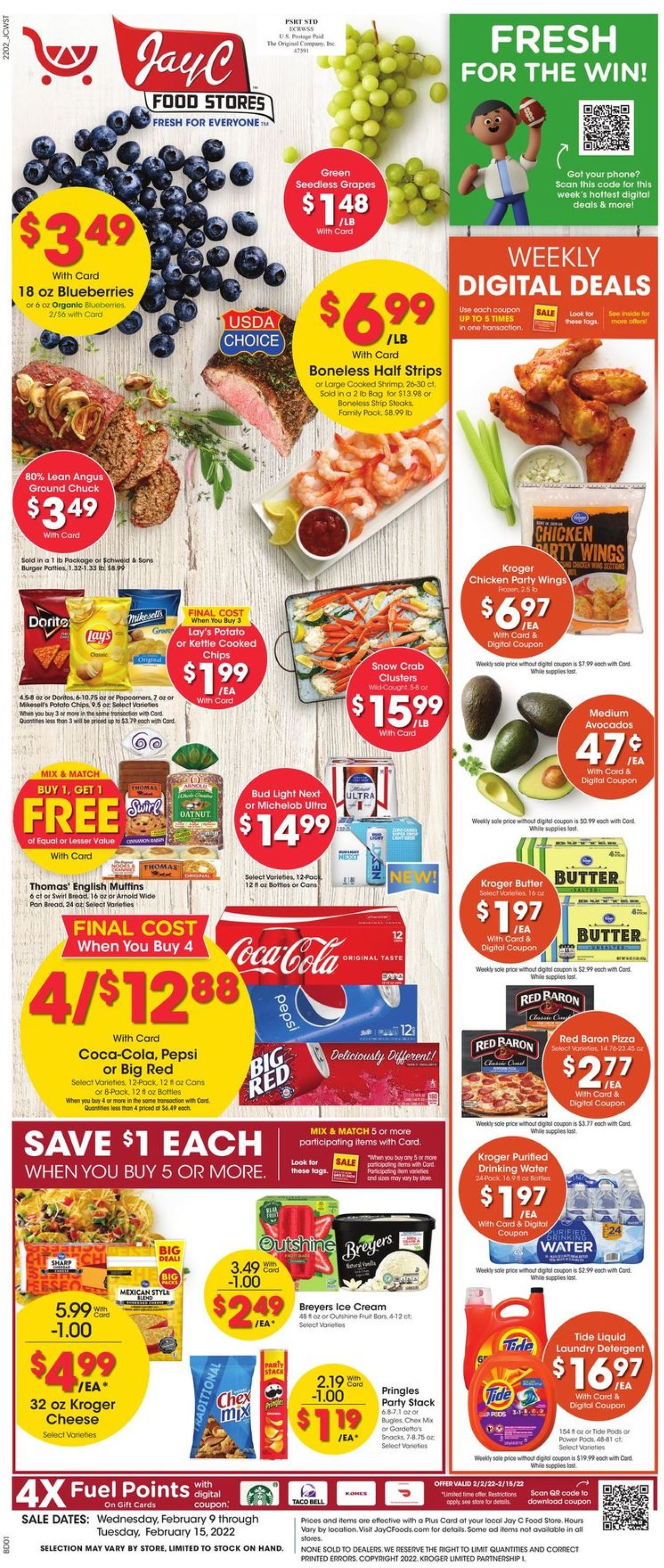 Jay C Food Stores Ad from 02/09/2022