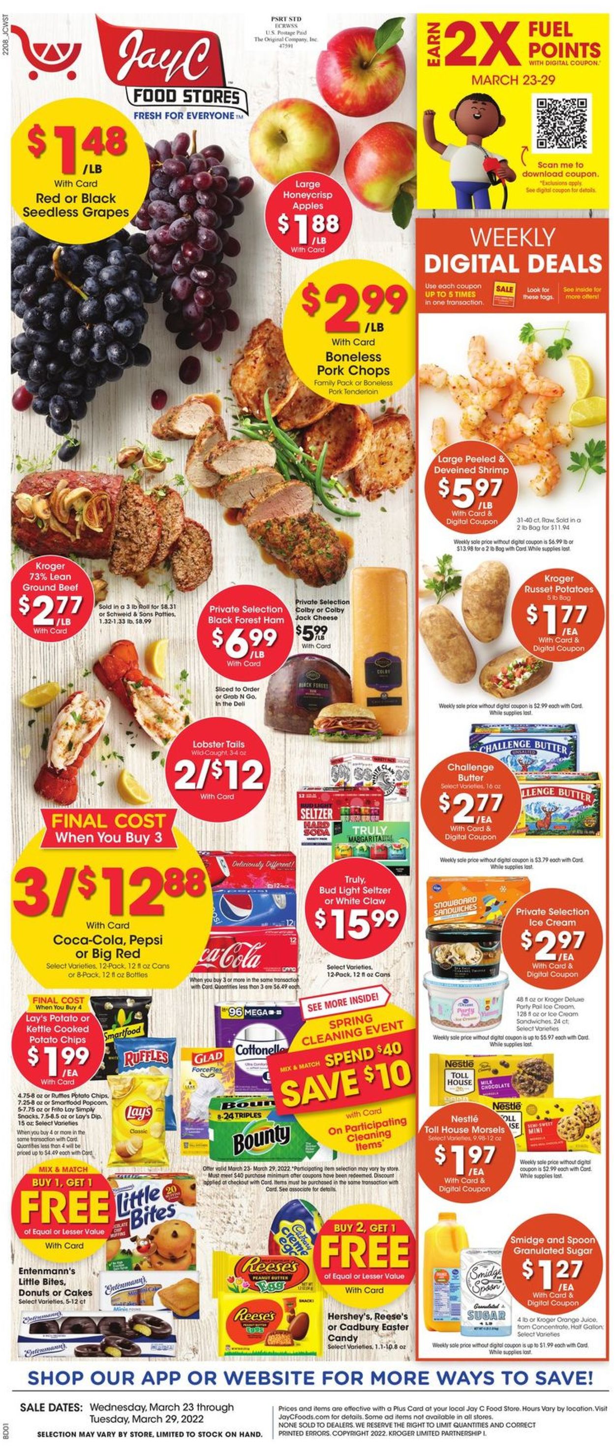 Jay C Food Stores Ad from 03/23/2022