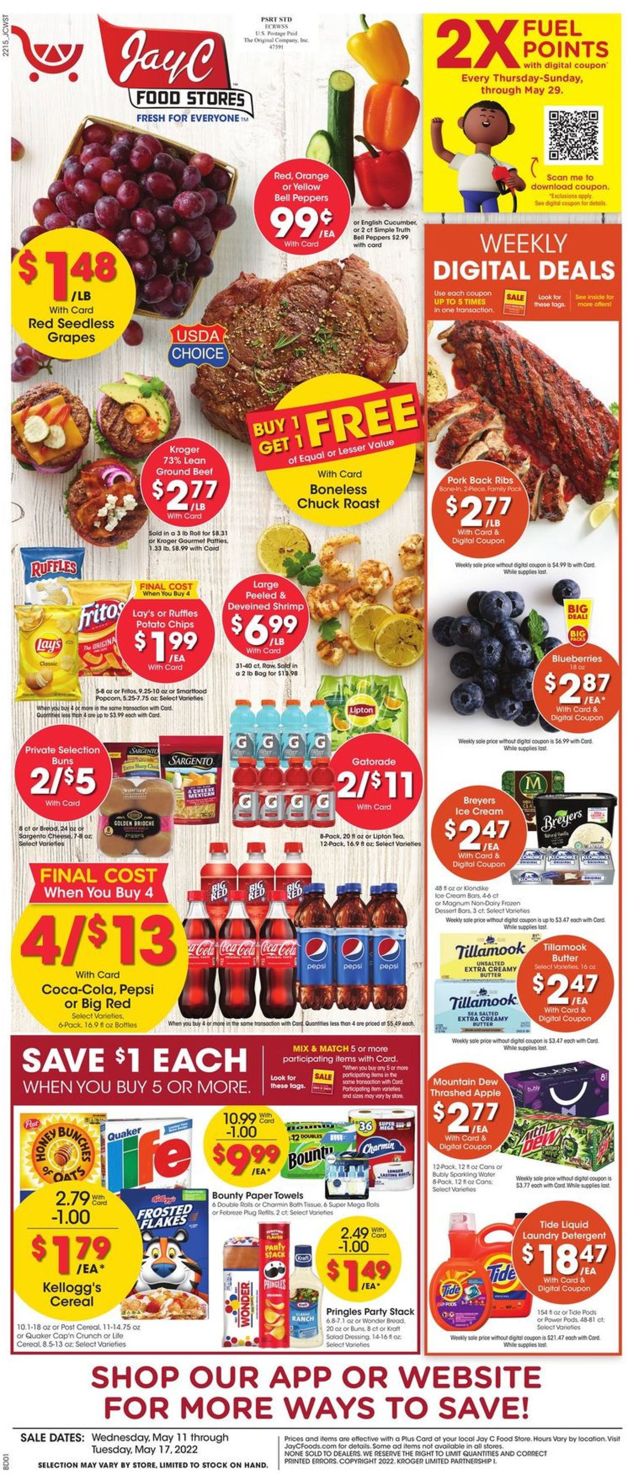 Jay C Food Stores Ad from 05/11/2022