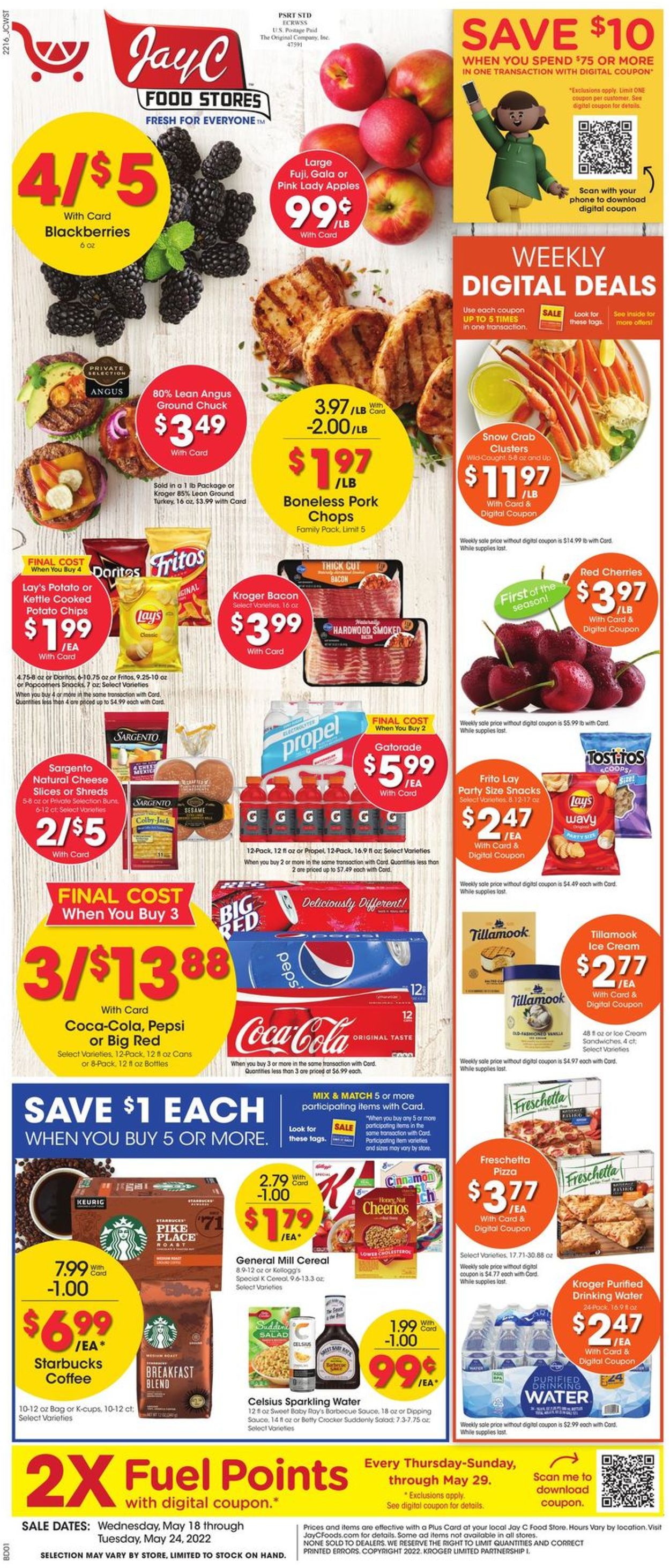 Jay C Food Stores Ad from 05/18/2022