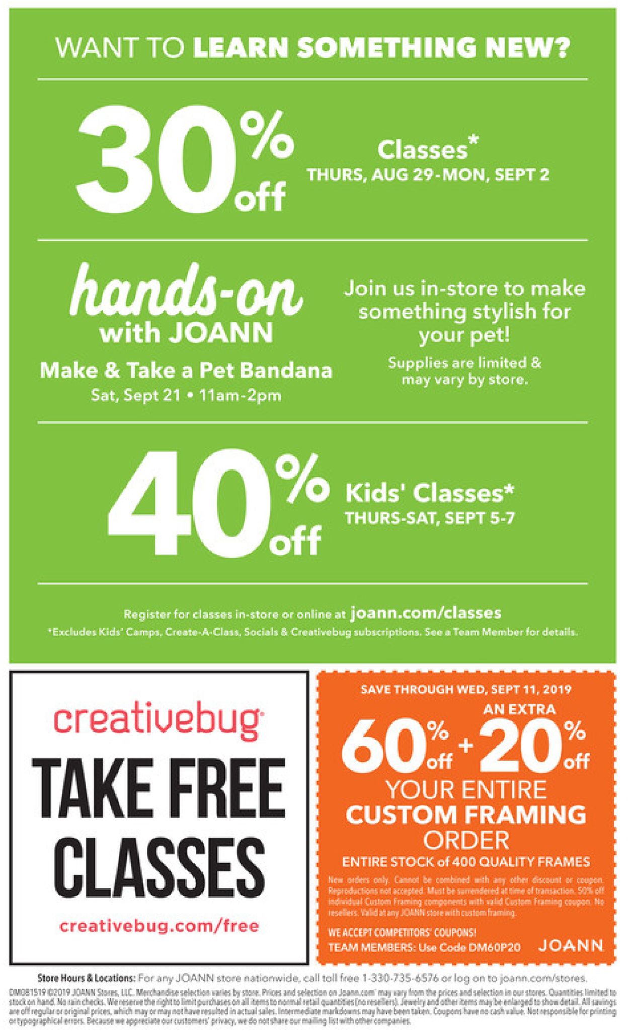 Jo-Ann Ad from 08/29/2019