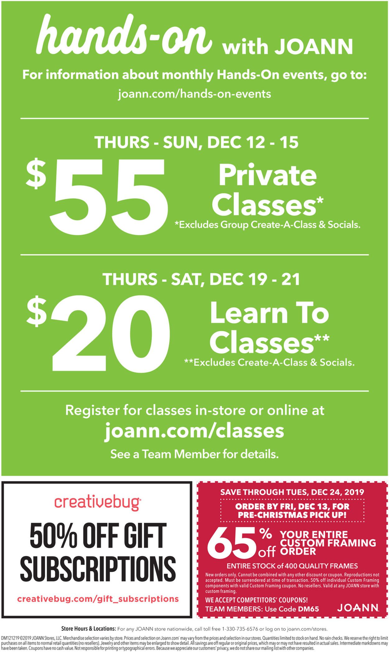 Jo-Ann Ad from 12/12/2019