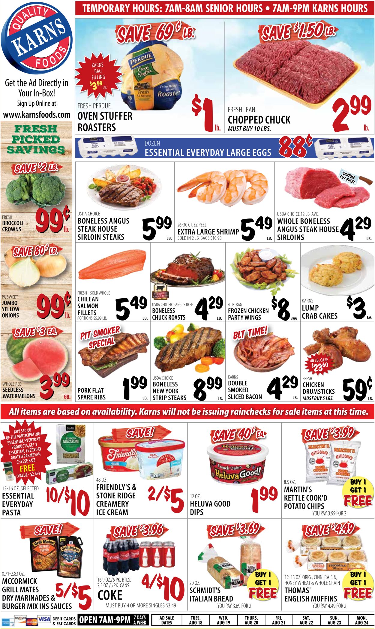 Karns Quality Foods Ad from 08/18/2020