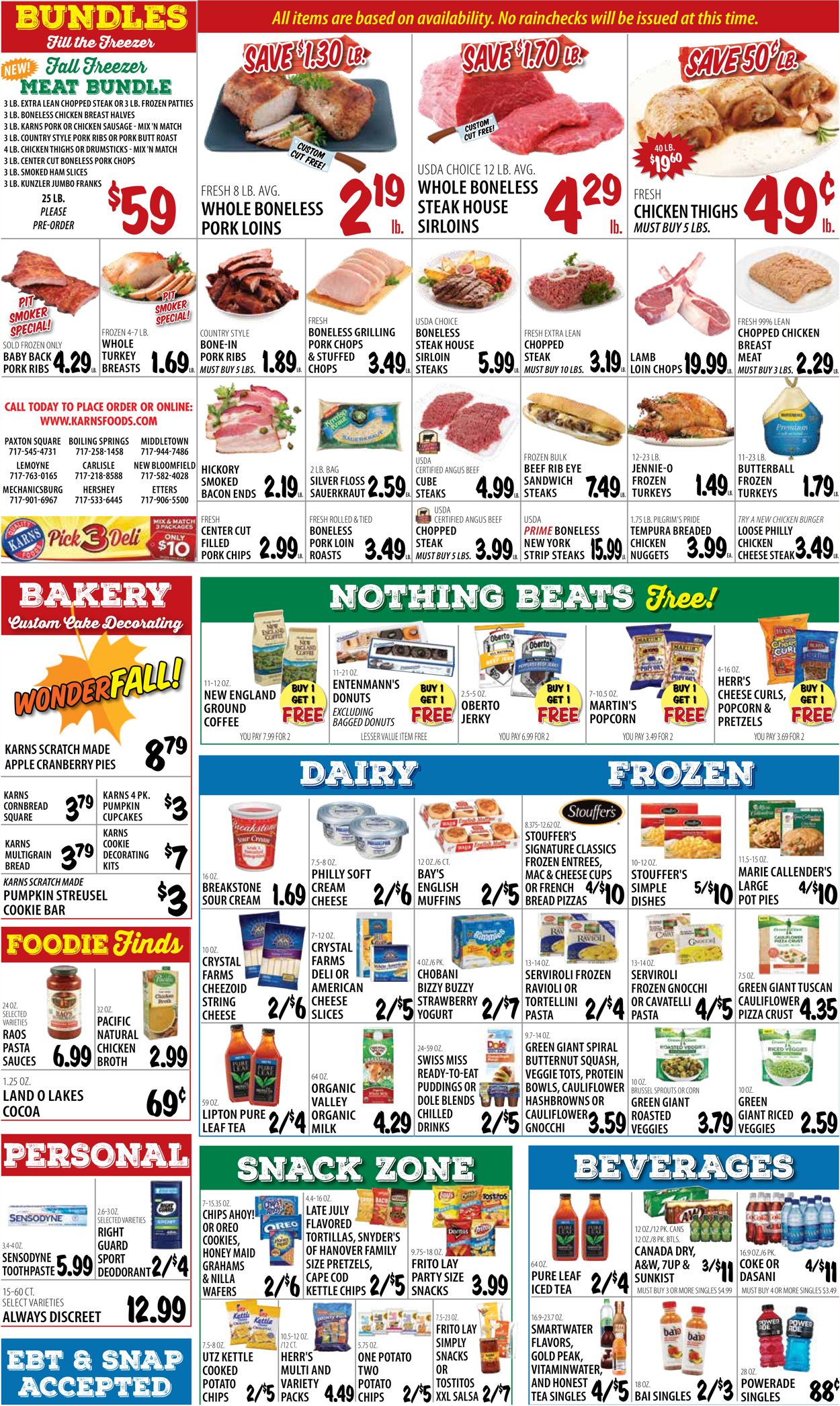 Karns Quality Foods Ad from 10/13/2020