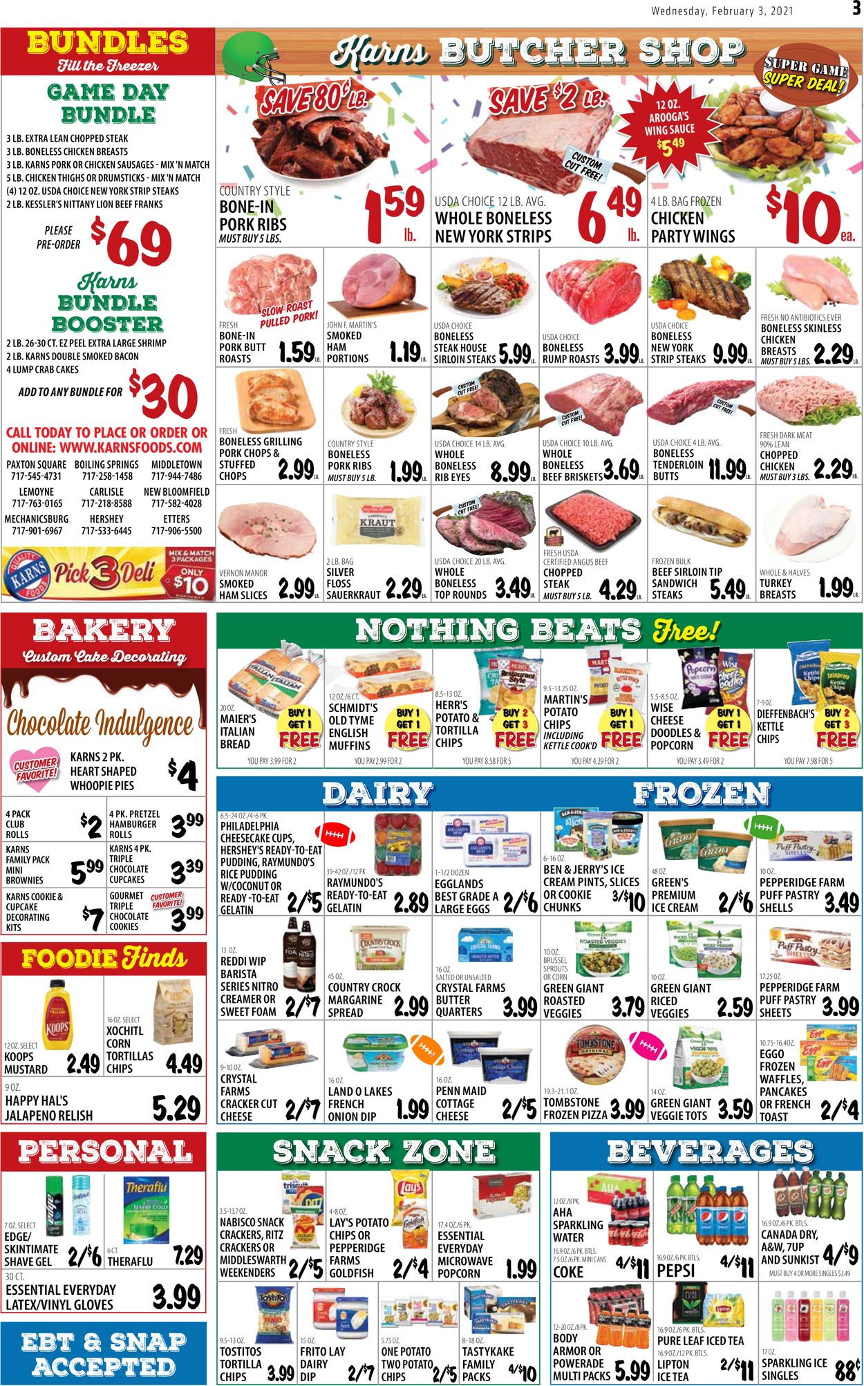 Karns Quality Foods Ad from 02/02/2021
