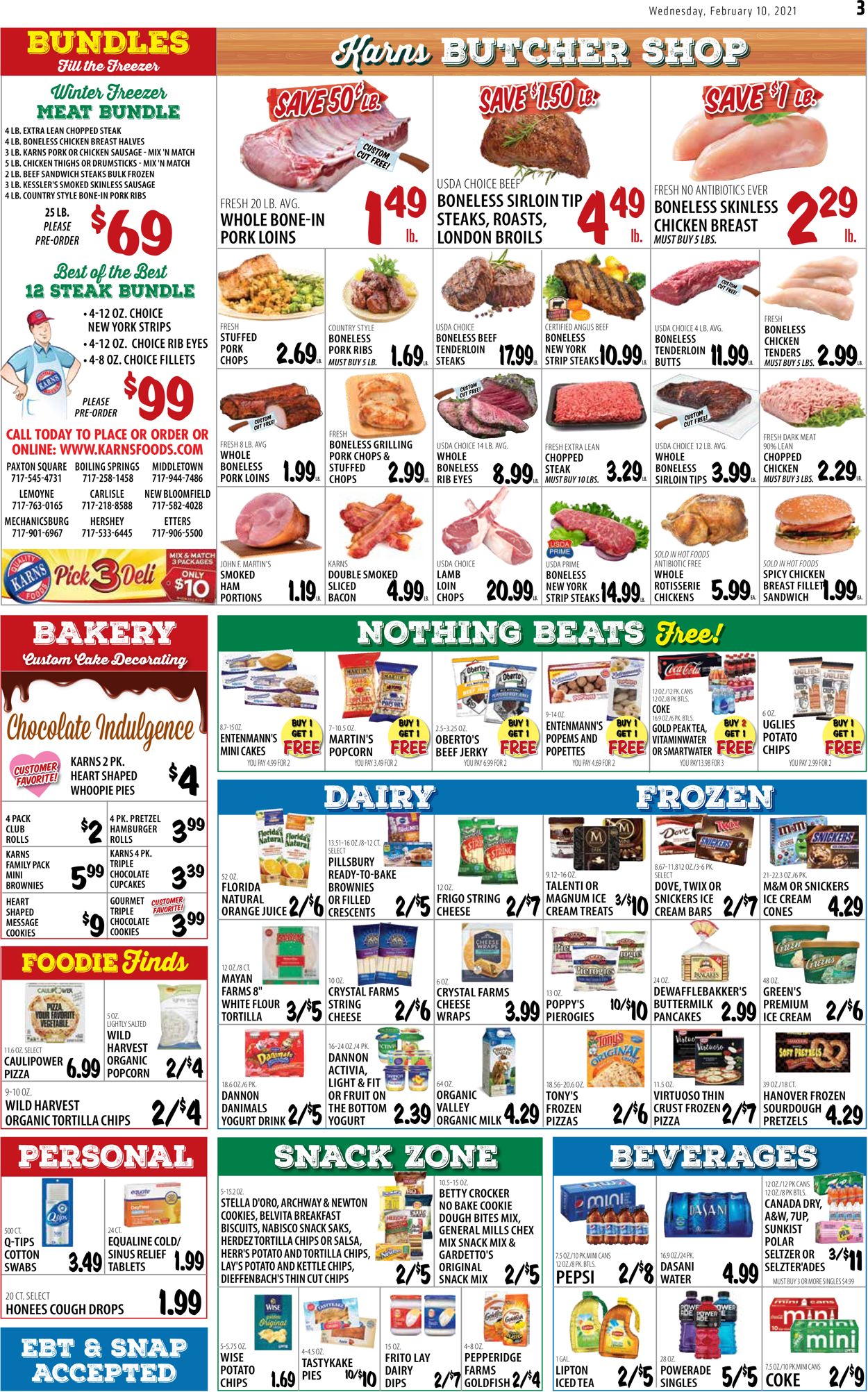 Karns Quality Foods Ad from 02/09/2021