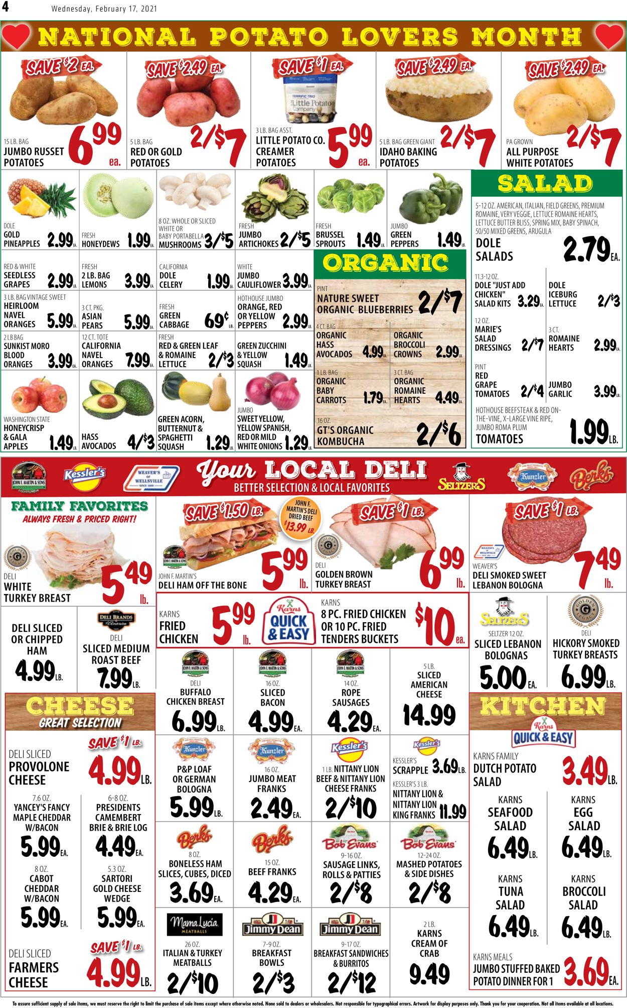 Karns Quality Foods Ad from 02/16/2021
