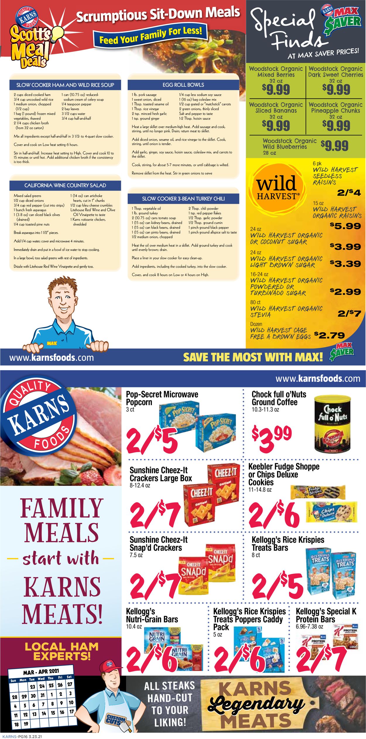 Karns Quality Foods Ad from 03/23/2021