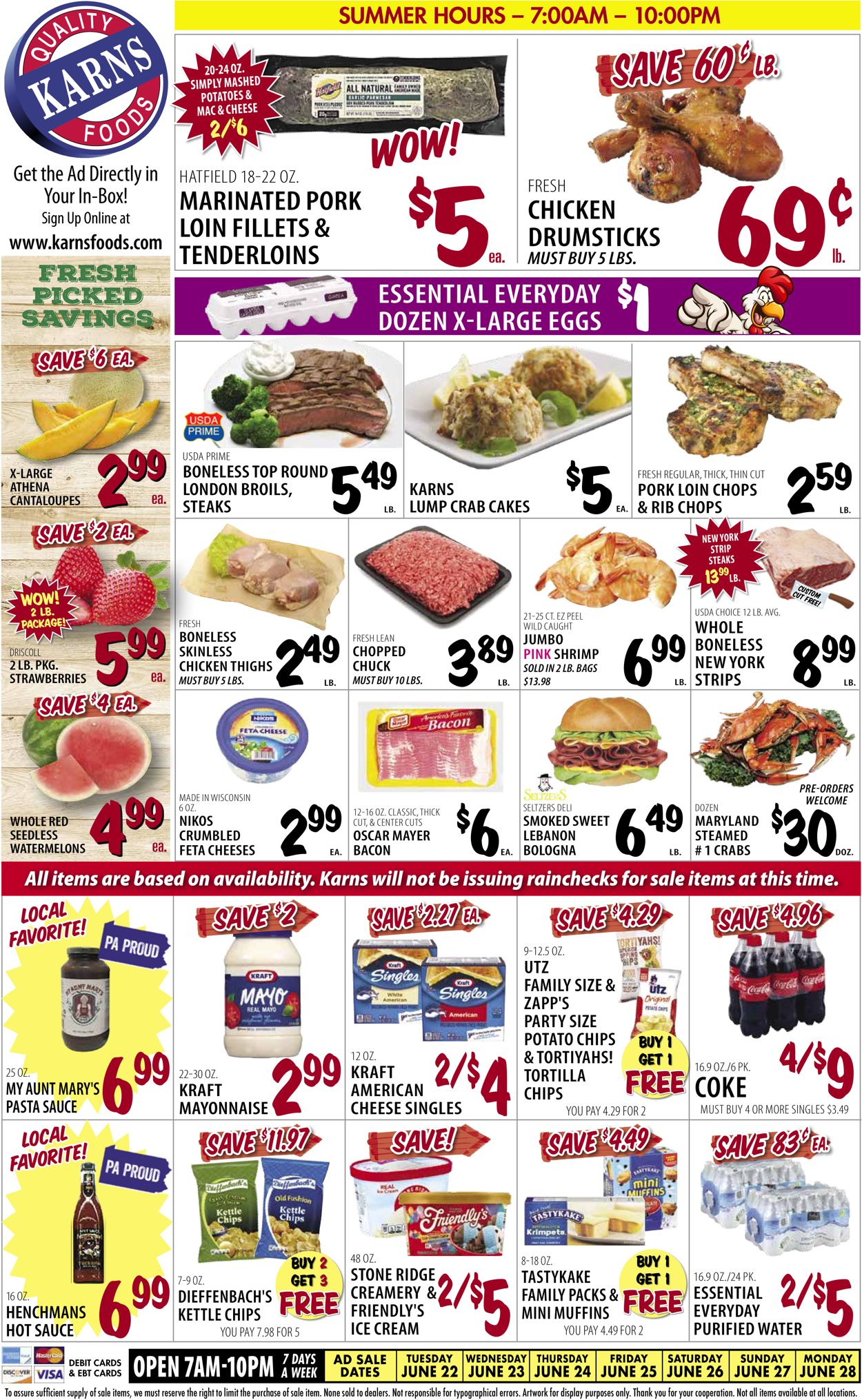 Karns Quality Foods Ad from 06/22/2021