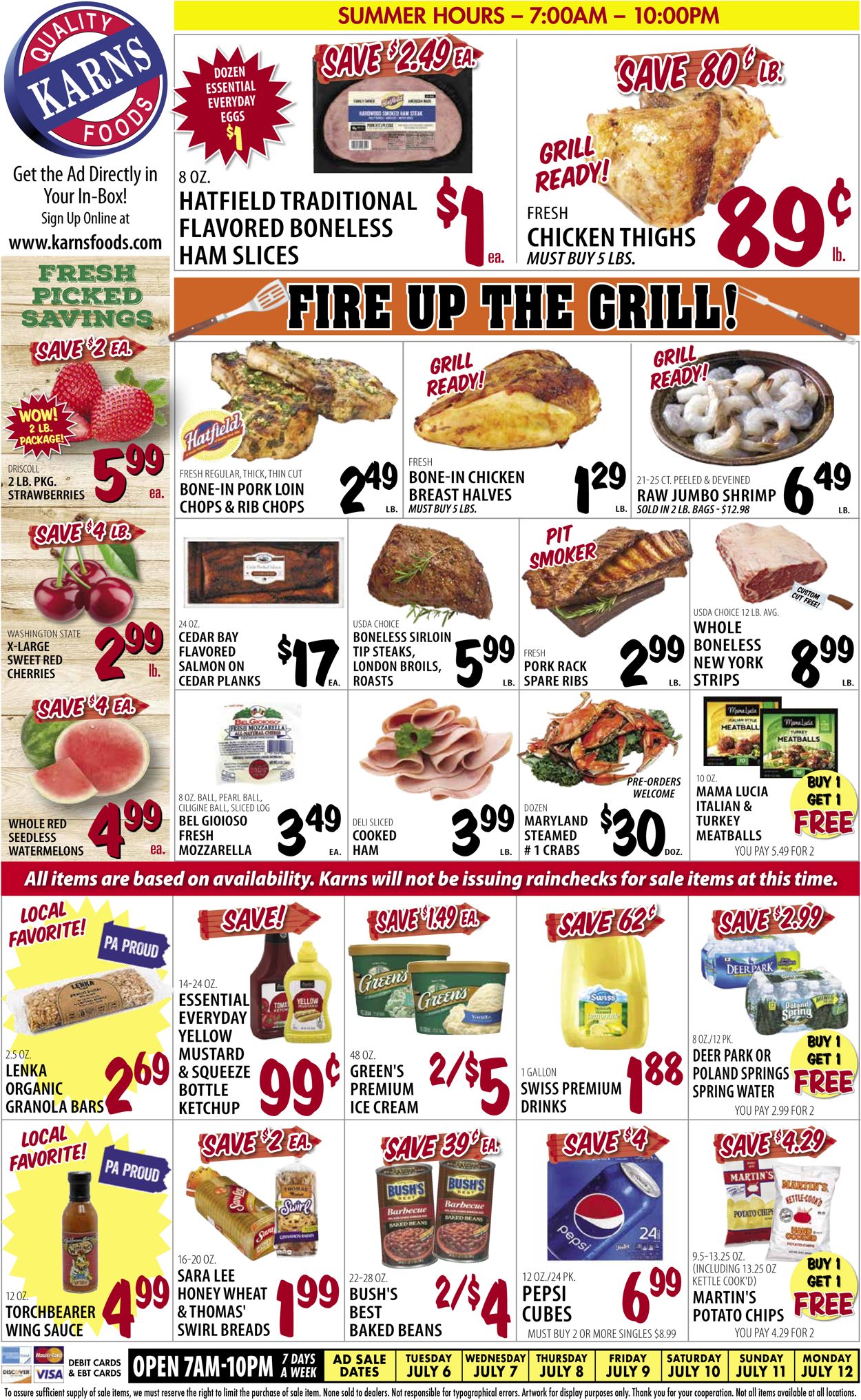 Karns Quality Foods Ad from 07/06/2021