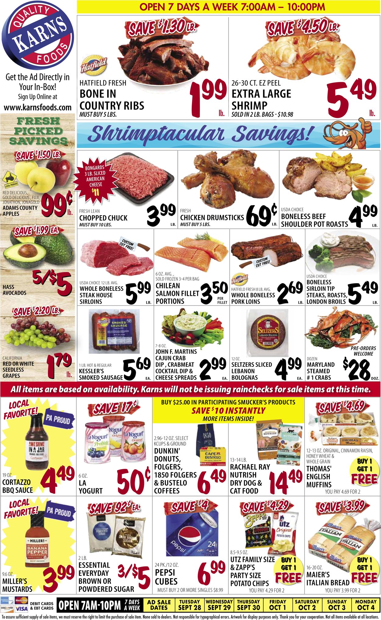 Karns Quality Foods Ad from 09/28/2021