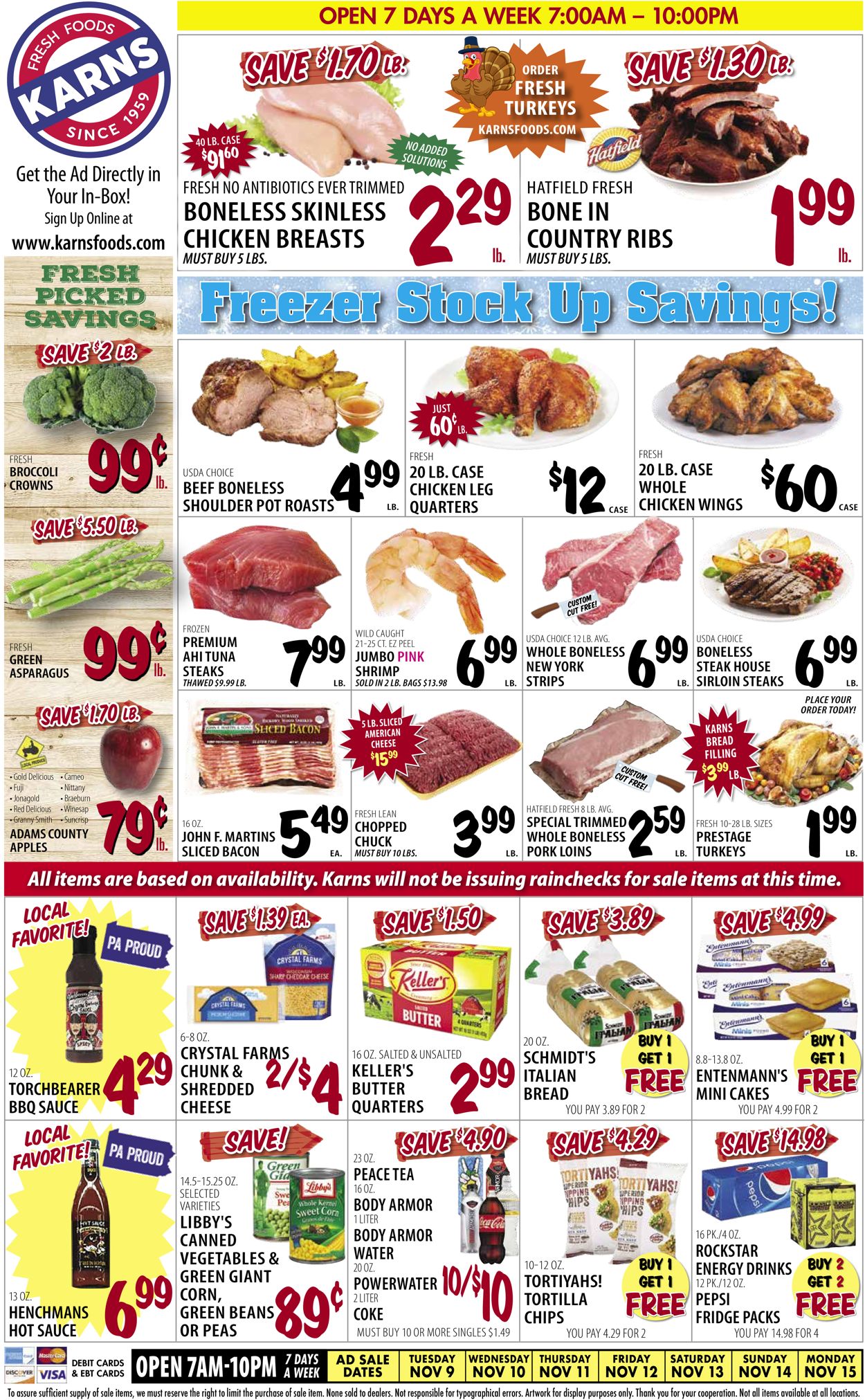 Karns Quality Foods Ad from 11/09/2021
