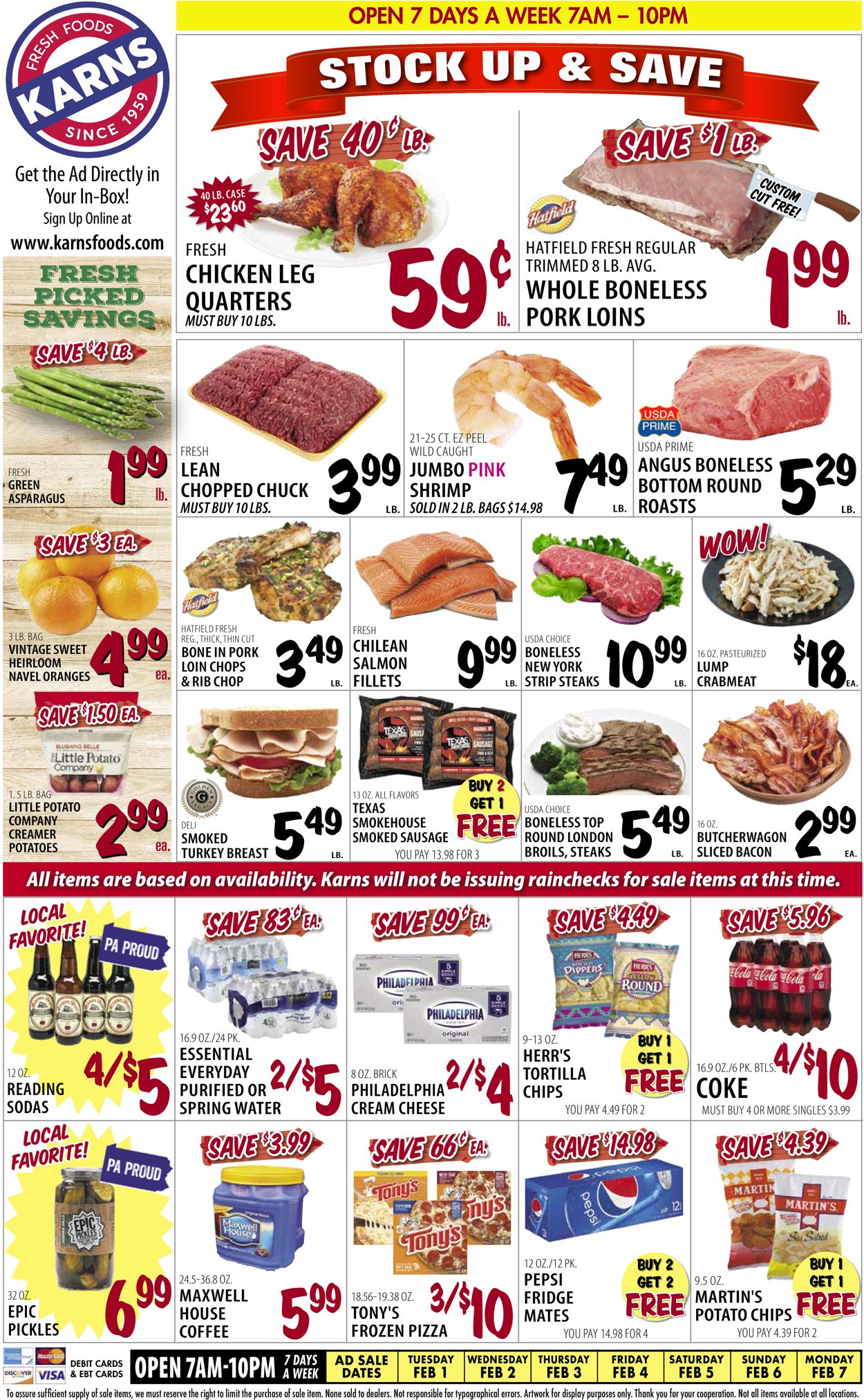 Karns Quality Foods Ad from 02/01/2022