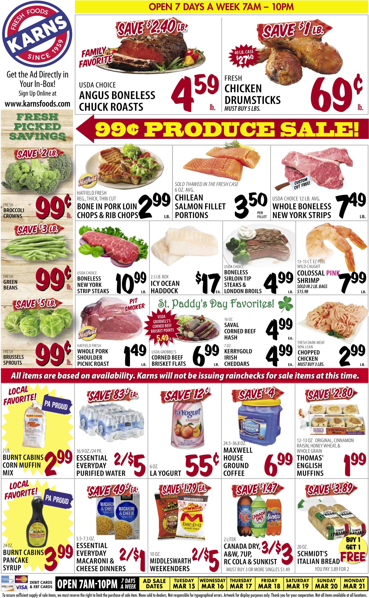 Karns Quality Foods Ad from 03/15/2022