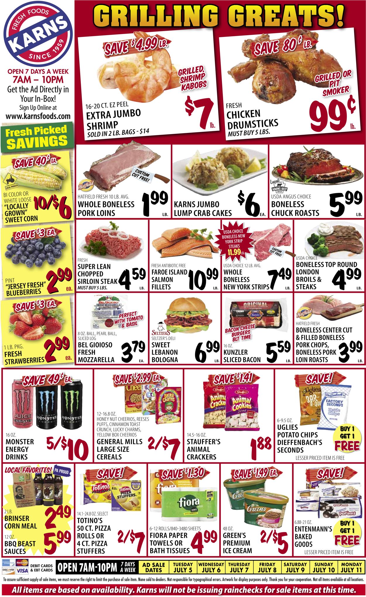 Karns Quality Foods Ad from 07/05/2022