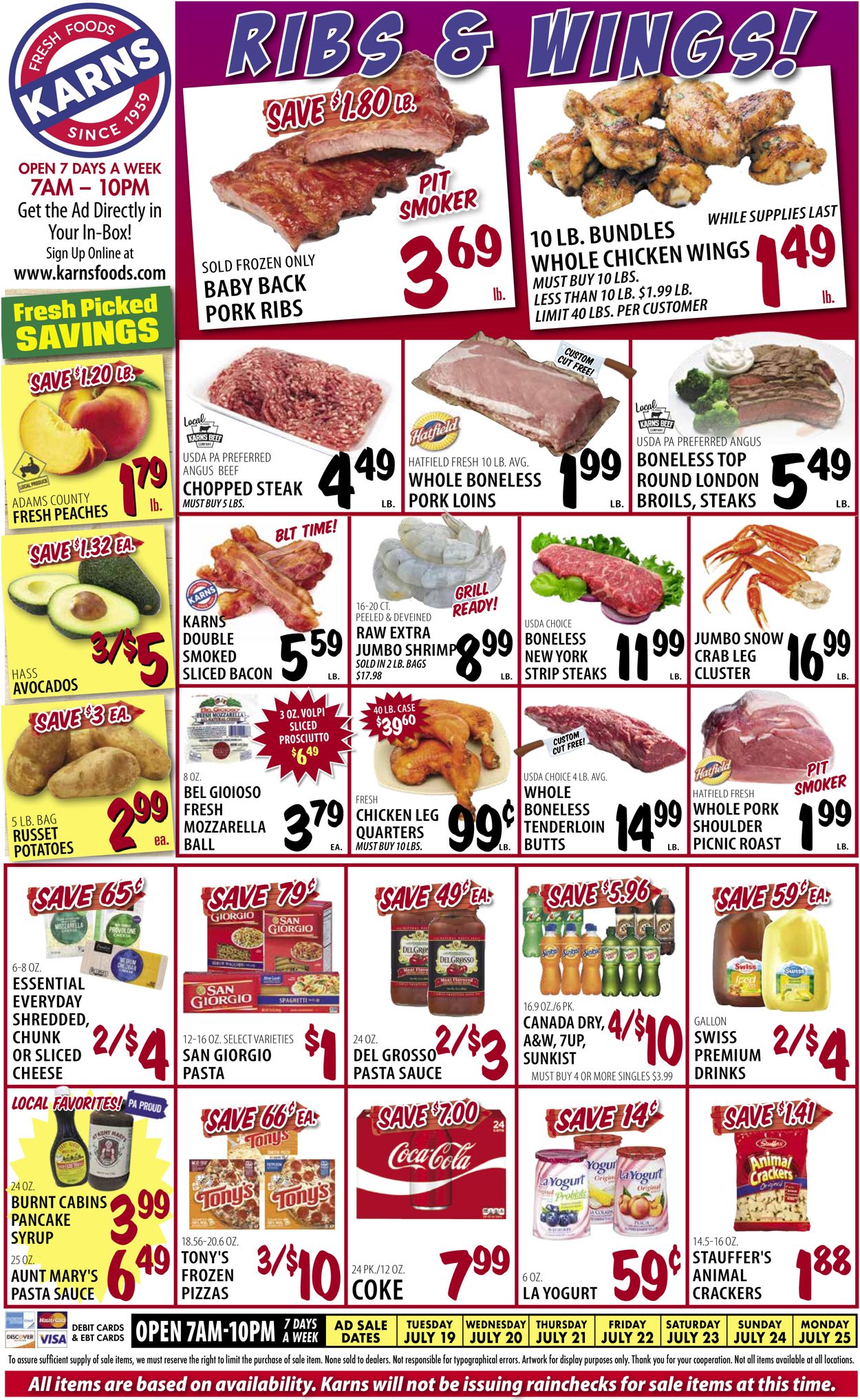 Karns Quality Foods Ad from 07/19/2022