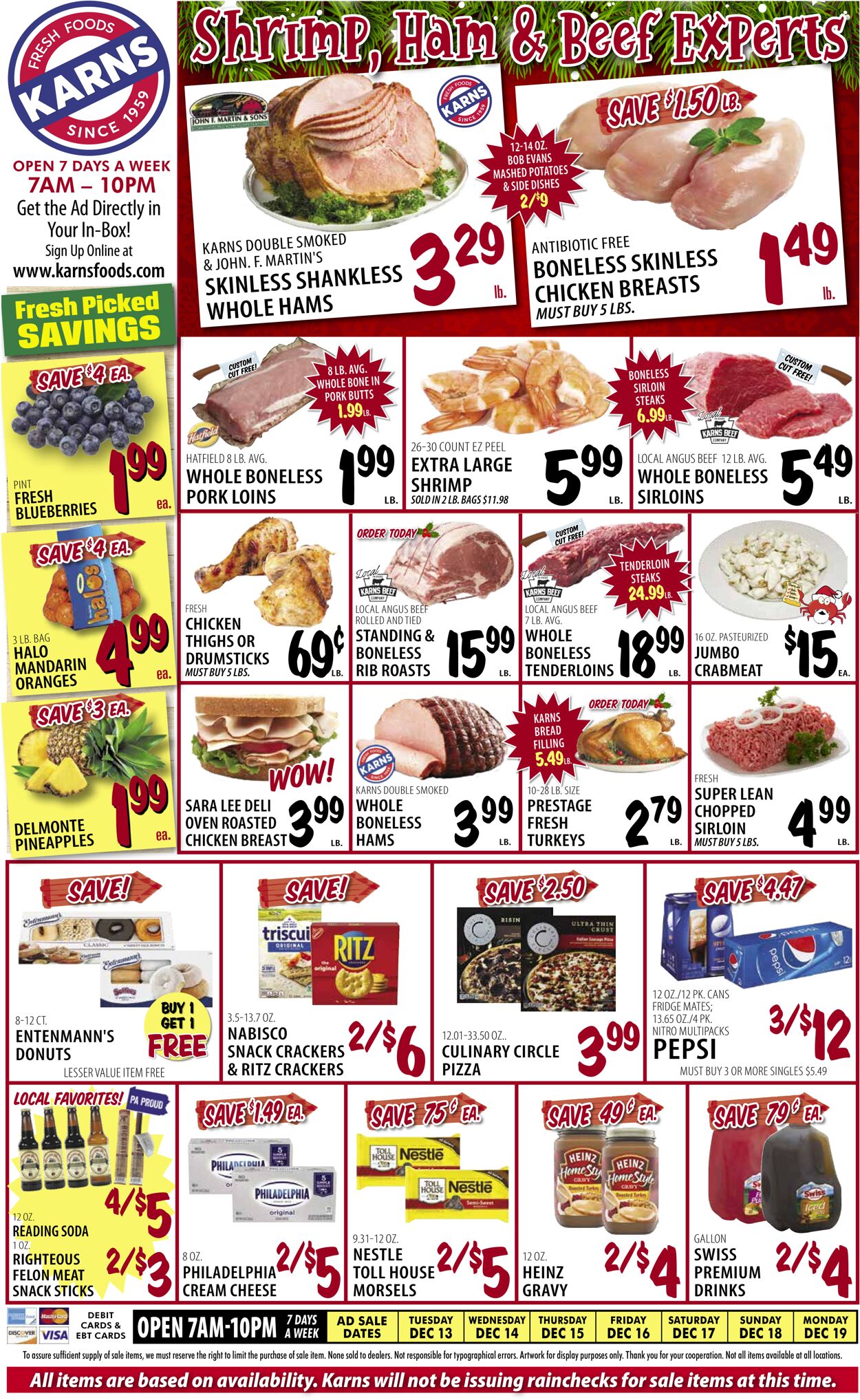 Karns Quality Foods Ad from 12/13/2022