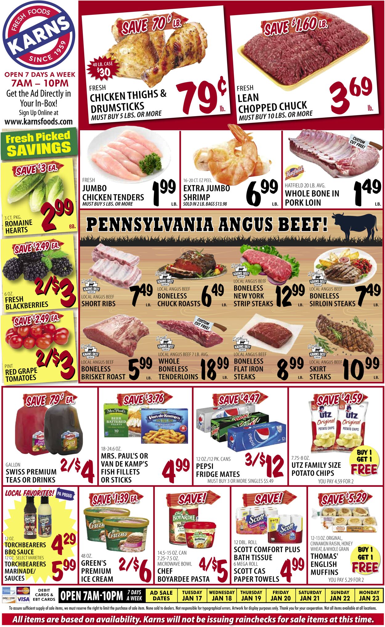 Karns Quality Foods Ad from 01/17/2023