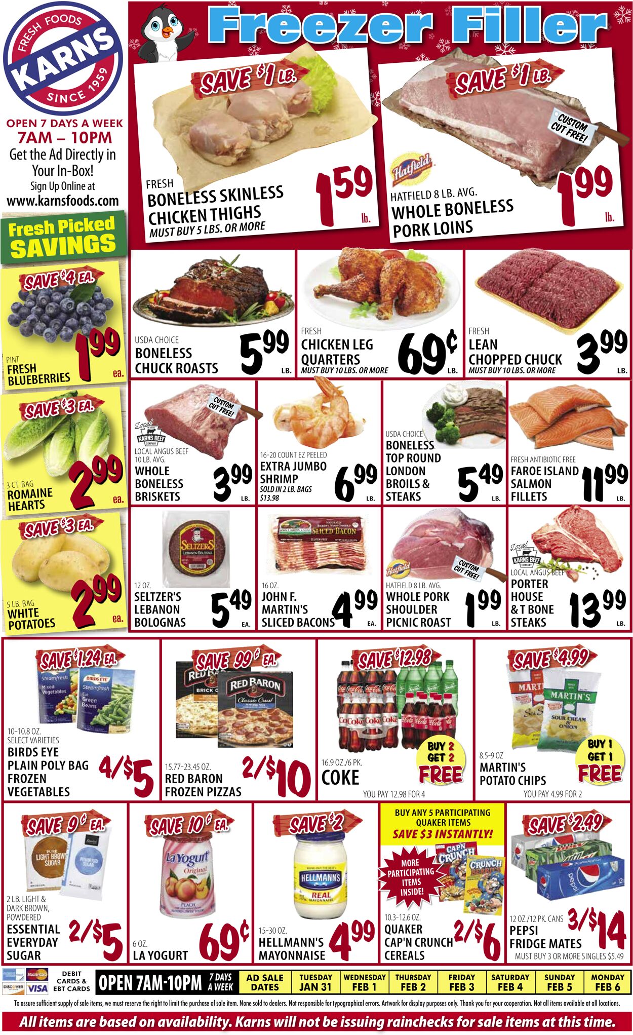 Karns Quality Foods Ad from 01/31/2023